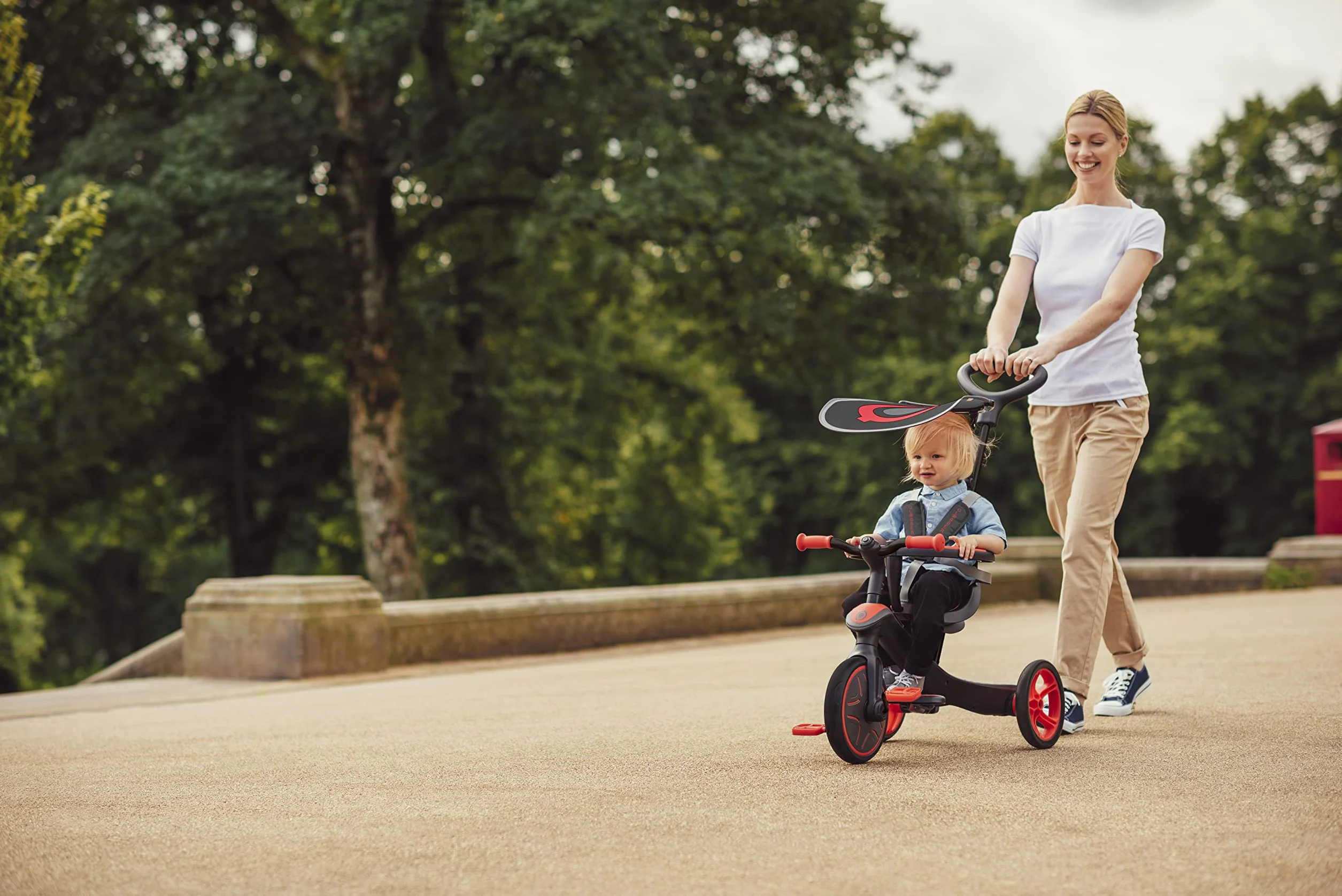 Globber - Explorer Trike 4 in 1 - Triciclo y Bicicleta de Equilibrio Todo en uno para niños pequeños de 10m + a 5 años +, Verde Azulado