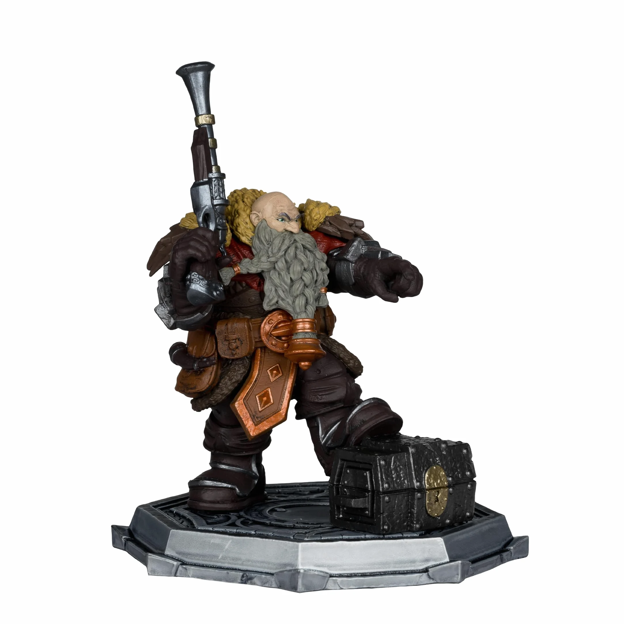 McFarlane Toys - World of Warcraft Dwarf Hunter: Beastmaster & Marksman and Pandaren: Monk & Rogue Figura Posada a Escala 1:12 de Lujo, 2 Unidades, Etiqueta Dorada