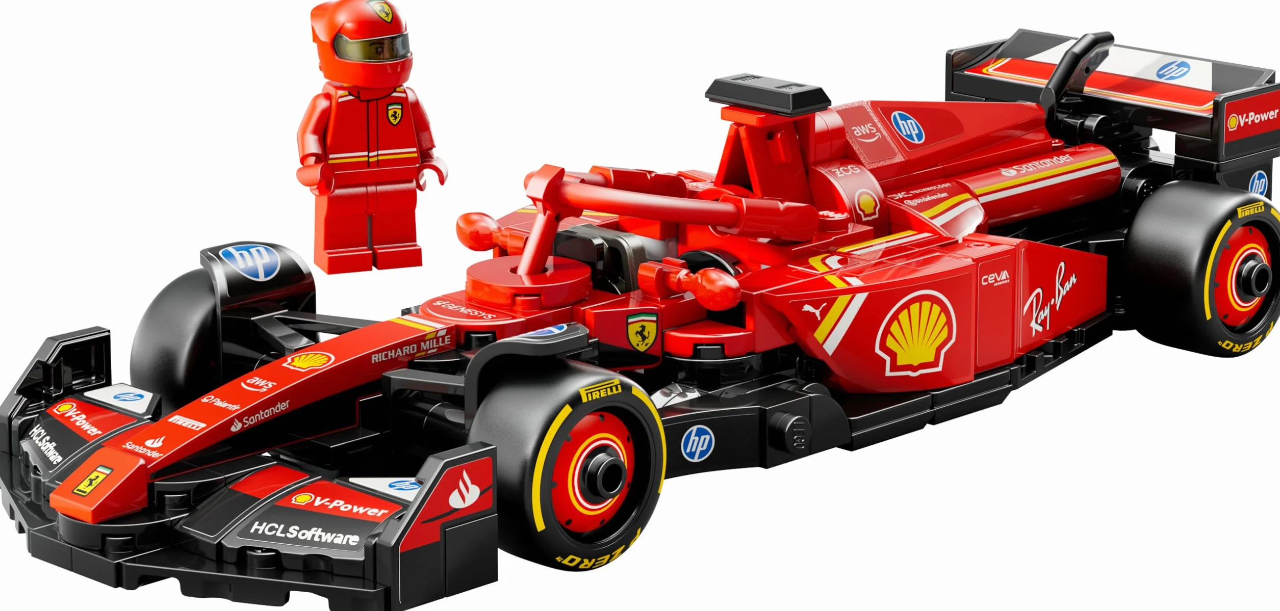 LEGO Speed Champions Coche de Carreras Ferrari SF-24 F1 de Juguete - Maqueta de Vehículo Rojo de Fórmula 1 y Minifigura de Piloto para Coleccionar - Regalo para Niños y Niñas de 10+ Años 77242