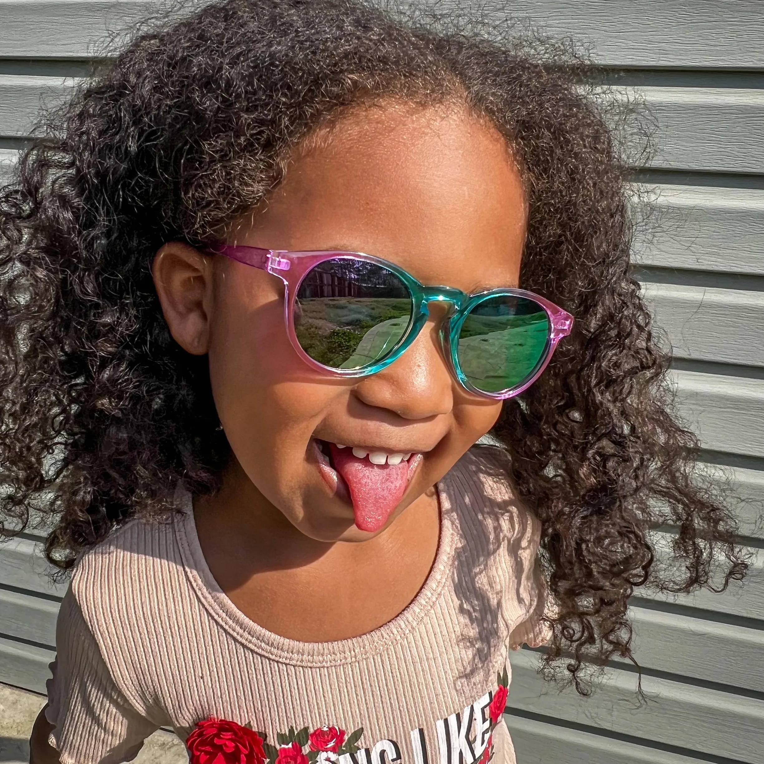 Kiddus Gafas de Sol Niña 4-7 Años Polarizadas UV400 CAT3 TR90 Flexible Sin BPA Cuerda Ajustable Protección UVA UVB ISO CE