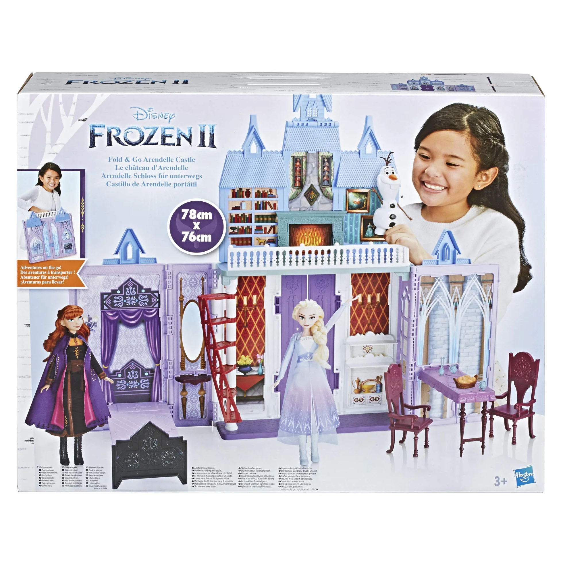 Disney Frozen - Castillo de Arendelle portátil - Juguete Inspirado en Frozen 2 de Disney - para niños y niñas de 3 años en adelante