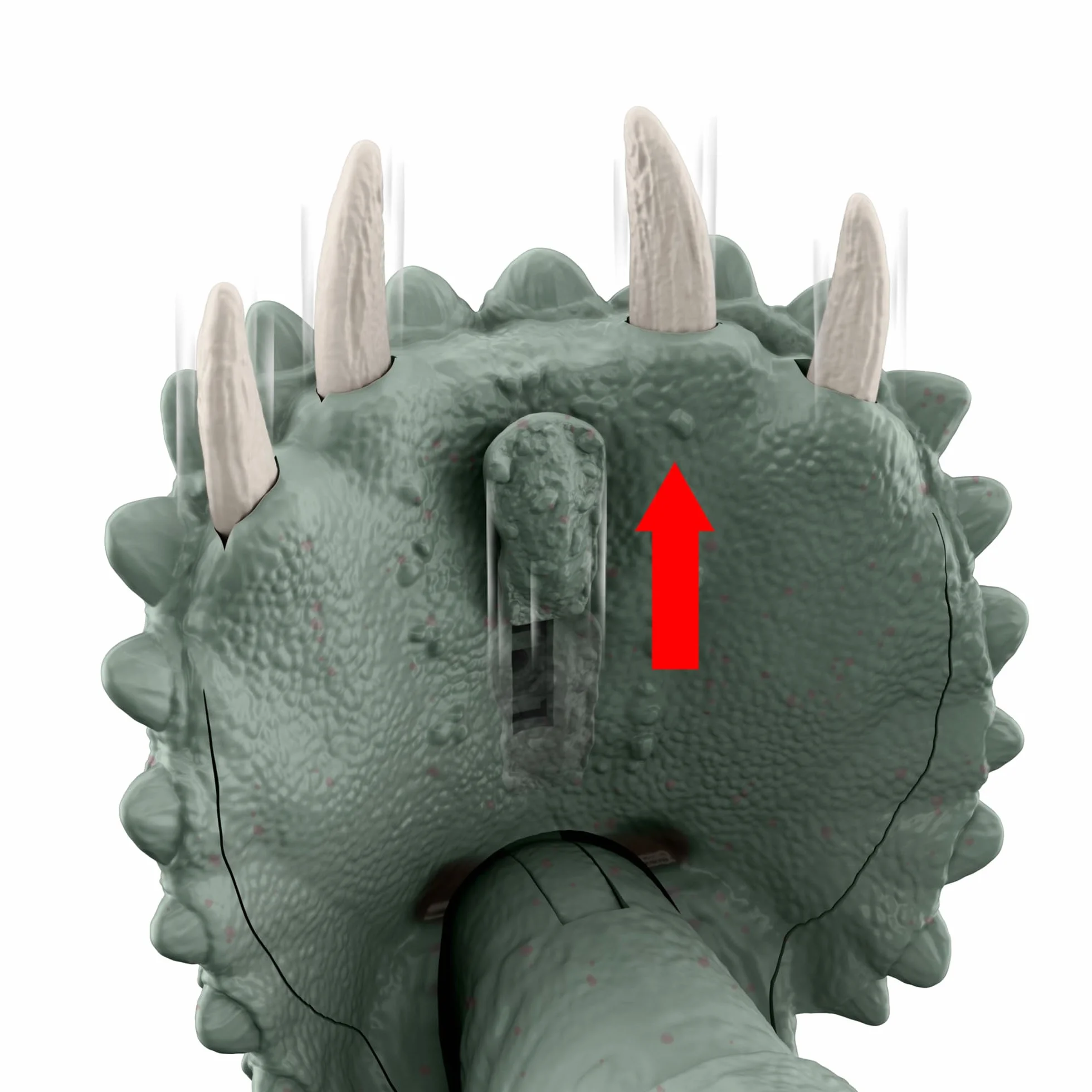 Mattel Jurassic World Gigantic Trackers Triceratops Dinosaurio de juguete con movimientos de ataque, +4 años (HTK79)