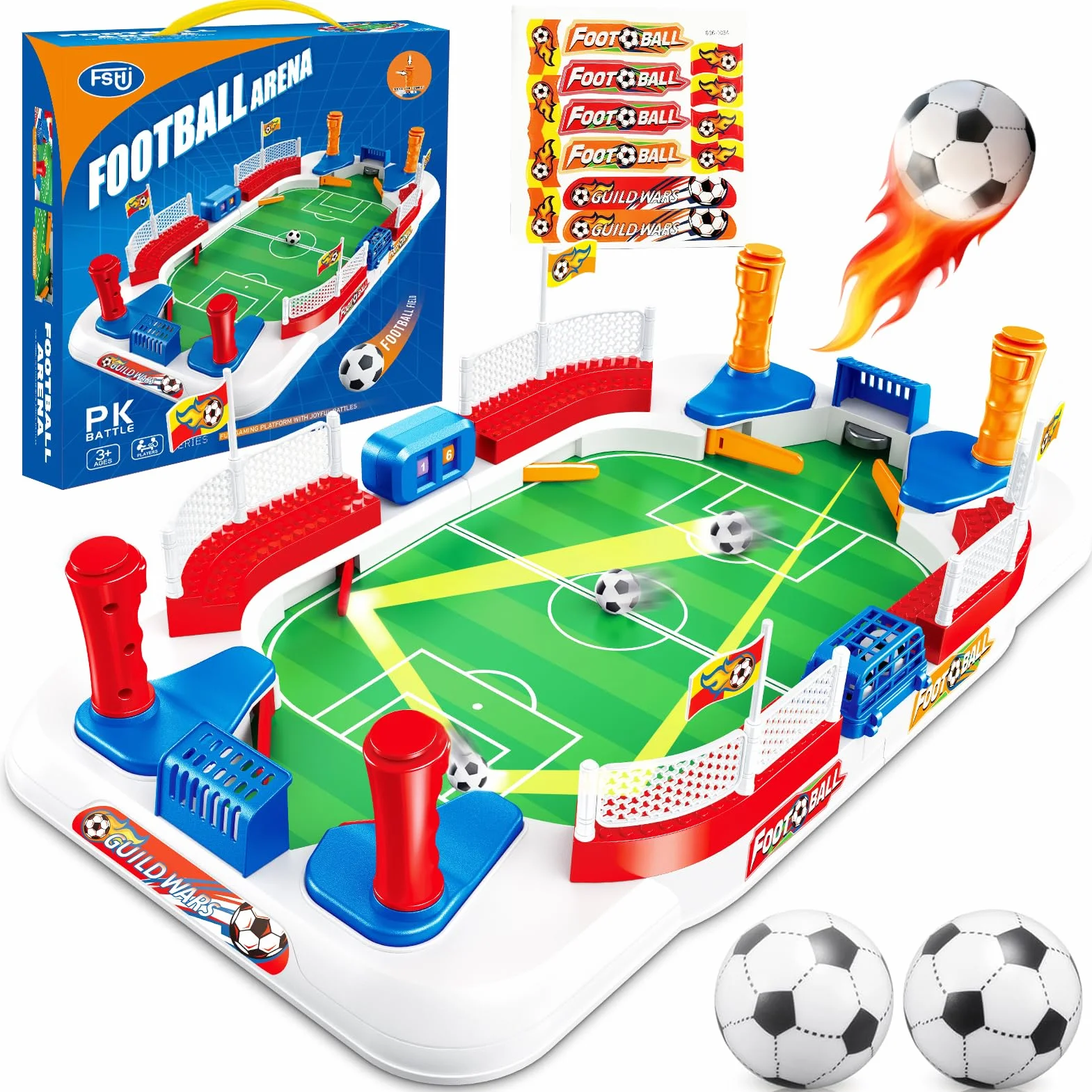 Futbolines para Niños, Mini Futbolín con 2 Balones y Contador, Regalo de Fútbol para 4-10 Años