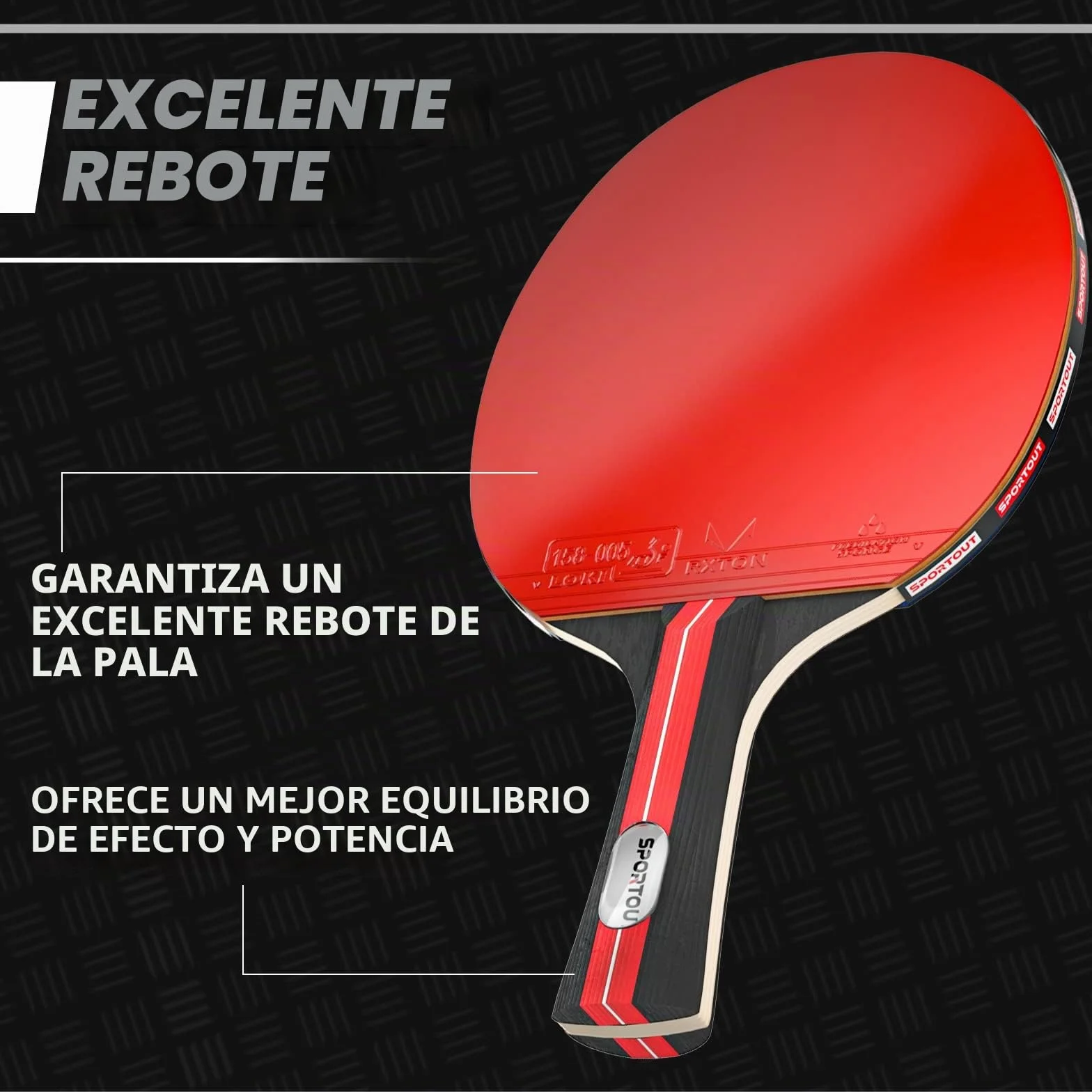 Easy-Room Juego de Raquetas de Tenis de Mesa, 2 Raquetas + 3 Pelotas, con Estuche de Transporte
