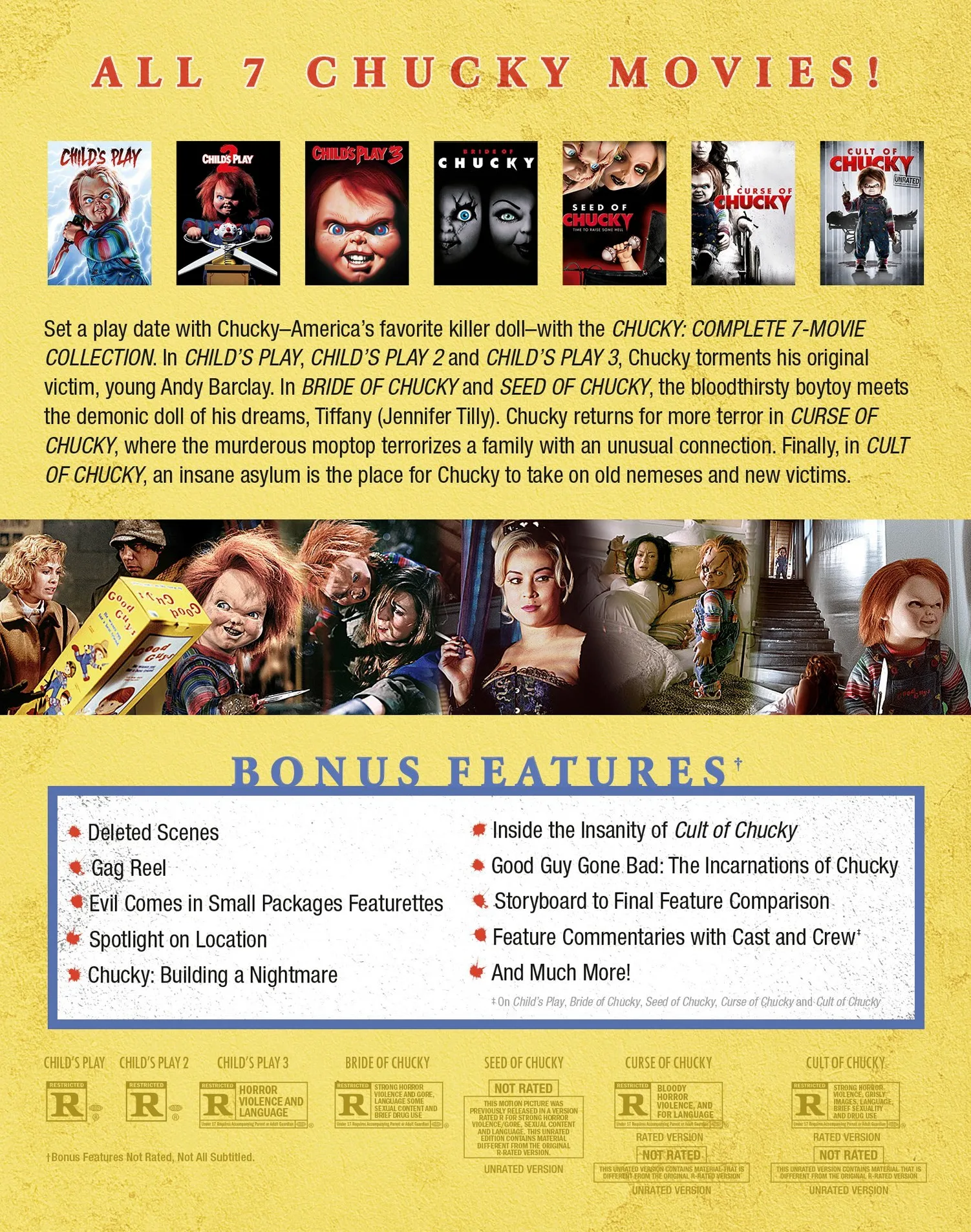 Chucky: colección completa de 7 películas