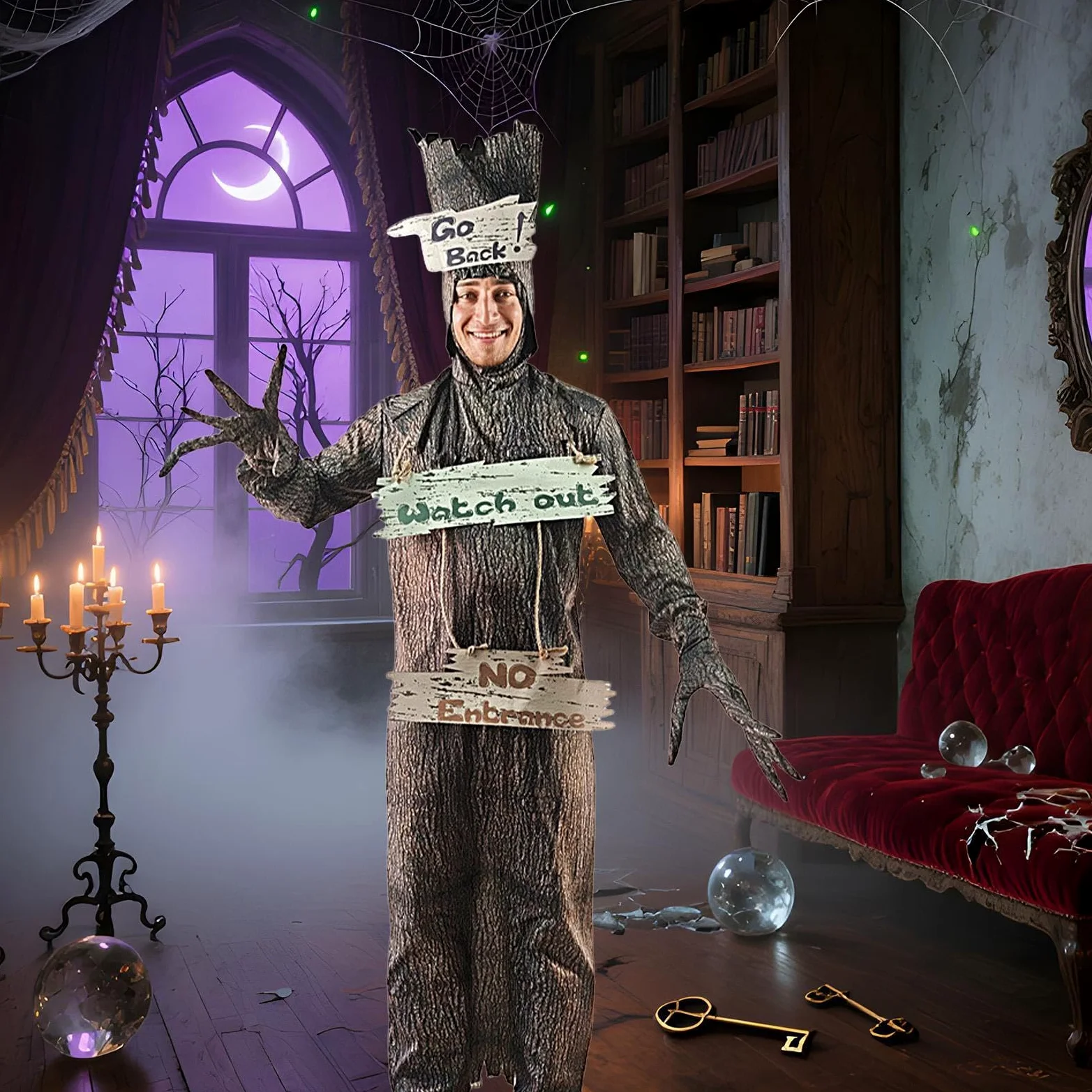 Genérico Disfraces Aterradores Accesorios Cosplay Realista Gótico Halloween | Disfraz Árbol para Mujer Casa Encantada Juego De Roles Vacaciones Sesión De Fotos Mascarada