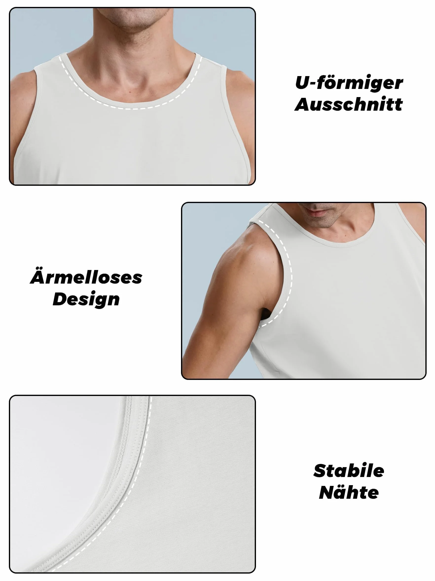 Camiseta de tirantes para hombre de algodón sin mangas deportiva fitness gimnasio