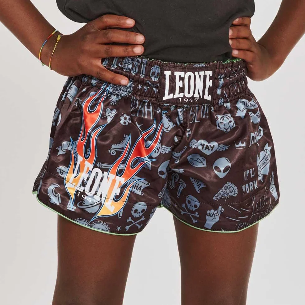 LEONE 1947 Pantaloncini Boxe Kick-Thai Jr. Niños y jóvenes