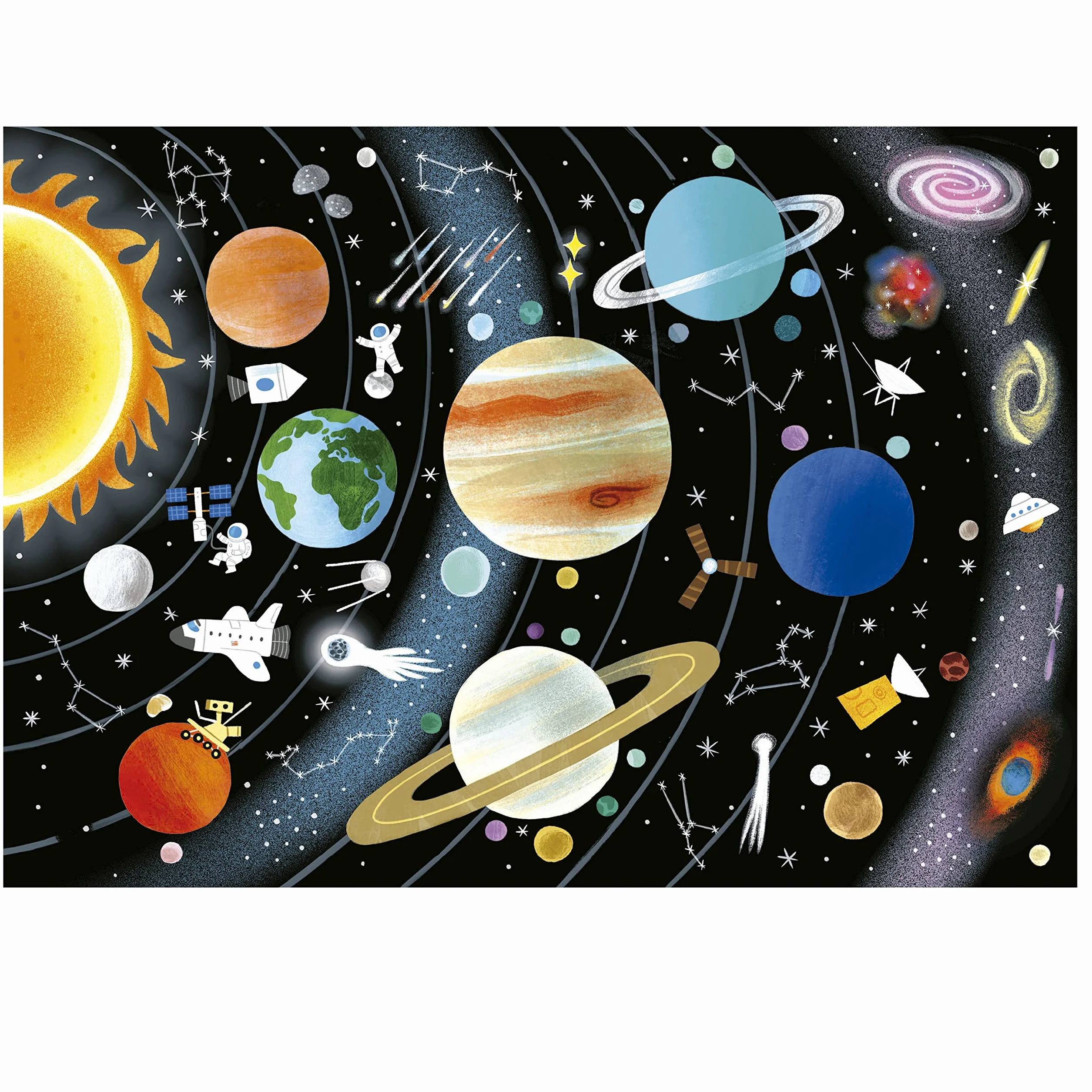 Educa - Sistema Solar | Puzzle Educativo Infantil de 150 Piezas. Medida aproximada una Vez montado: 48 x 34 cm. Compuesto por Grandes Piezas Perfectamente acabadas. Recomendado +6 años (19584)