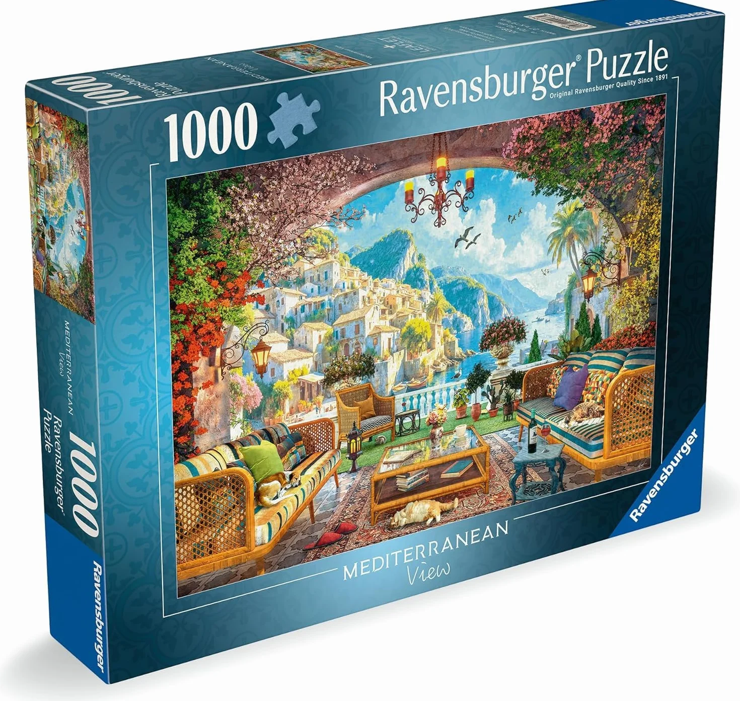 Ravensburger - Puzzle 1000 Piezas Mediterranena View | Puzzle Adultos | para Toda La Familia | 70x50 Cm | Rompecabezas Adultos | Regalo Navidad