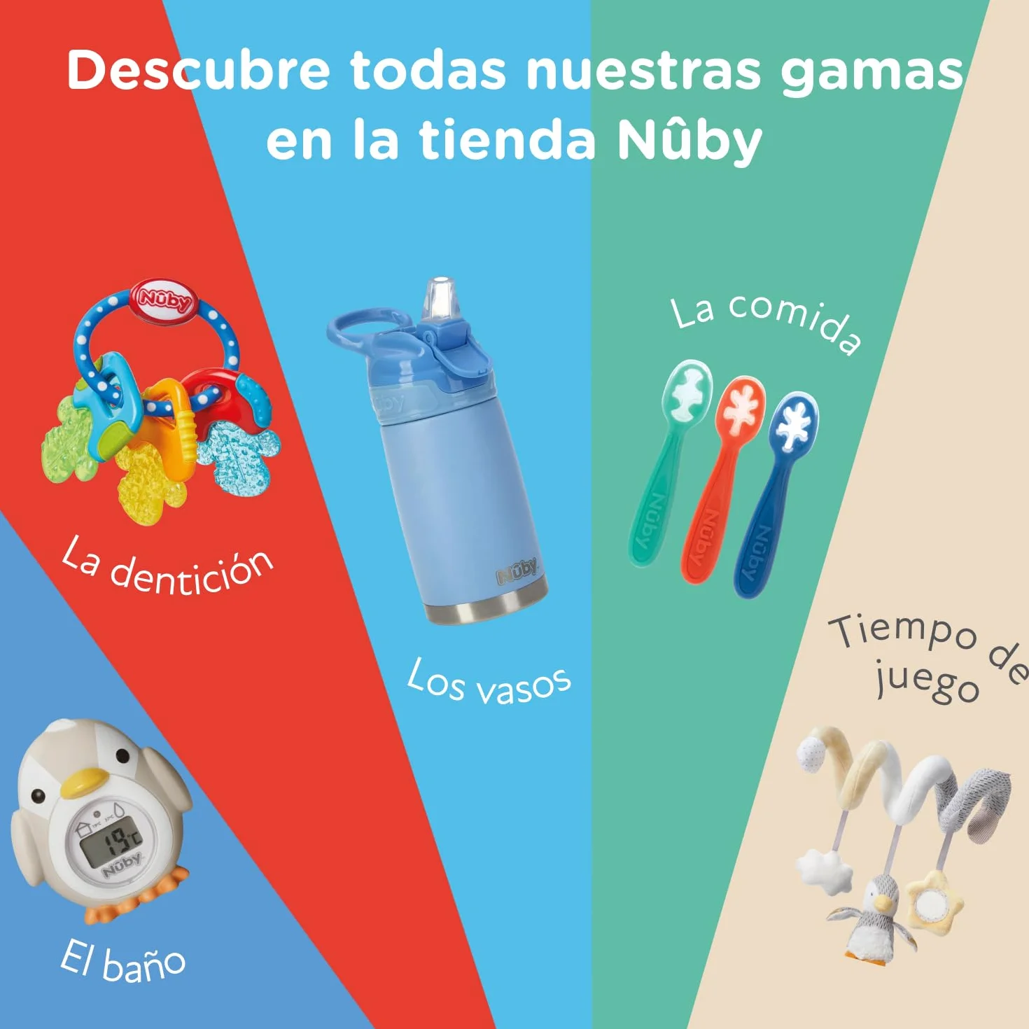 Nuby Pulpo Flotante Juguete de Baño Bebe con Anillos 18+ Meses Violeta