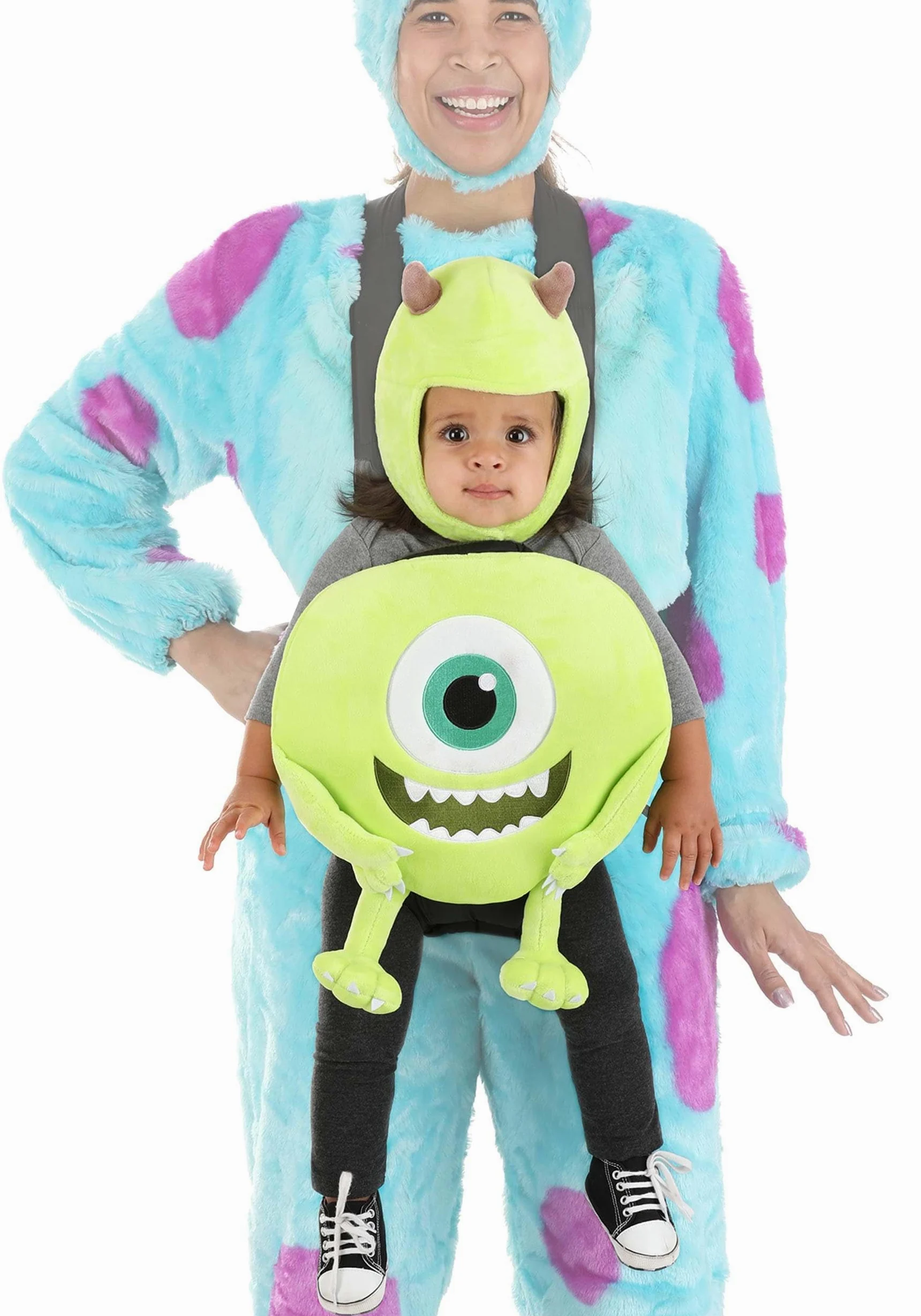 Disney Monsters Inc. - Disfraz de Mike Wazowski de terciopelo para portabebés, disfraz de Halloween para bebé