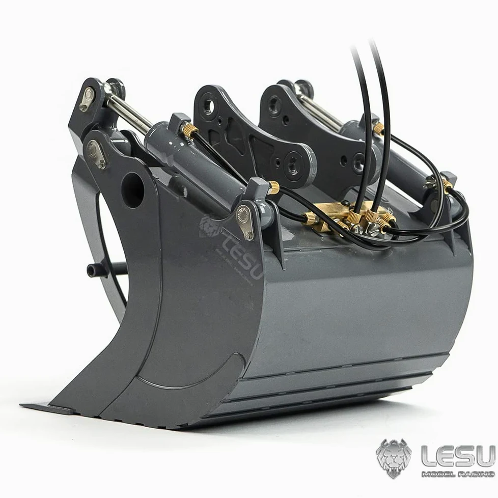 1/14 Metal pintado cubo de agarre para LESU ET35 excavadora RC hidráulica modelo piezas