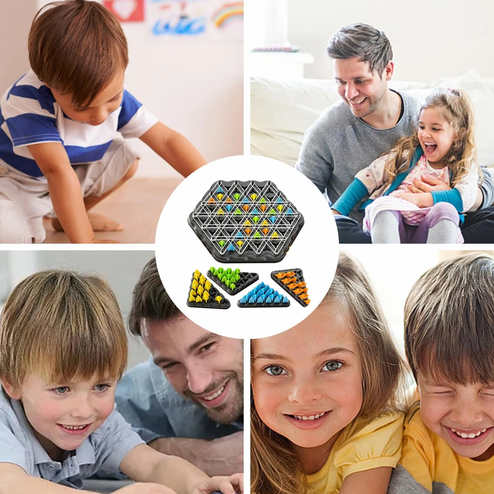 Chain Triangle Chess Game Puzzle Interactive Thinking Toy