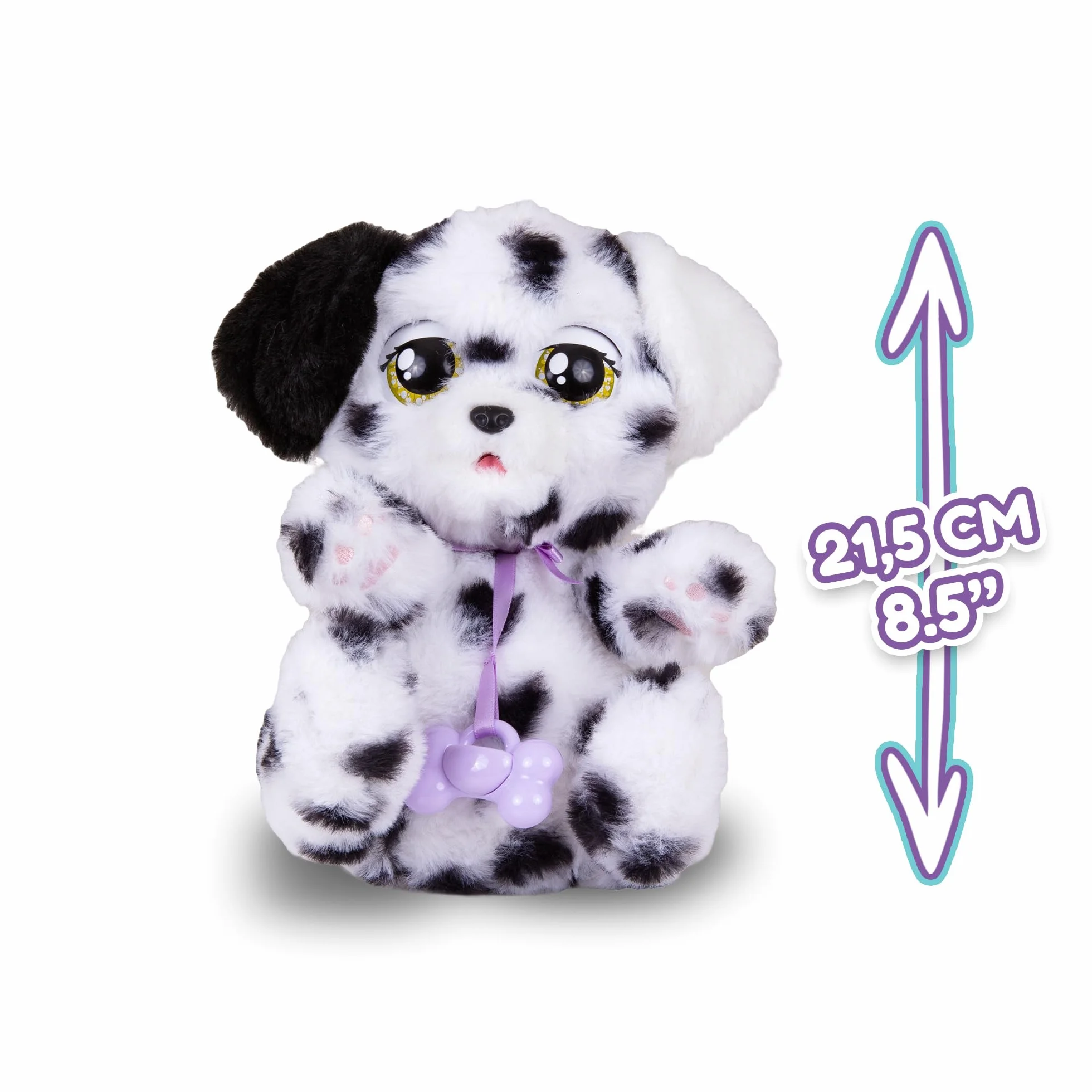 BABY PAWS Sleeping Puppies Dálmata- Peluche Interactivo con Sonidos que Abren y Cierran los Ojitos e Incluyen una Bolsita-Manta-Regalo óptimo para Niños y Niñas +3 Años
