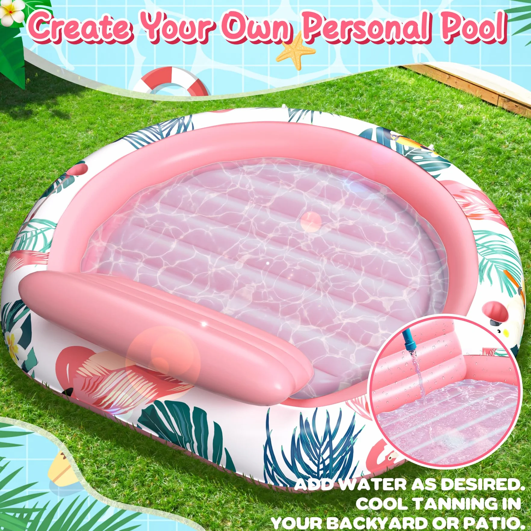 Colchoneta Piscina - Hinchables para Piscina - Flotadores Piscina - Colchonetas Inflables Piscina Adultos - Colchoneta Playa - Colchon Hinchables Inflables Adecuada para Piscina de Playa