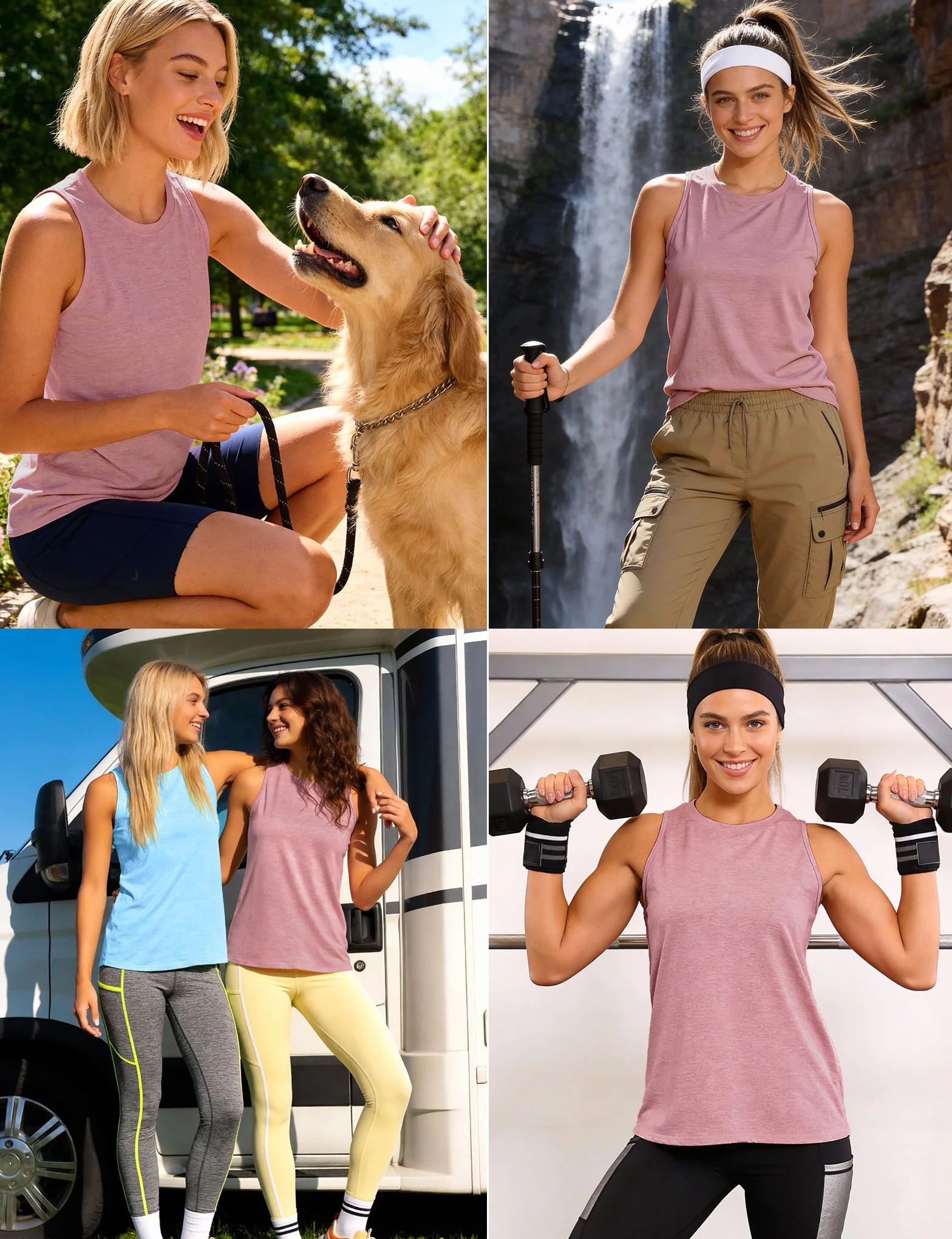 Camiseta Sin Mangas de Fitness para Mujer Chaleco Deportivo con Espalda de Malla Top Deportivo para Yoga y Correr