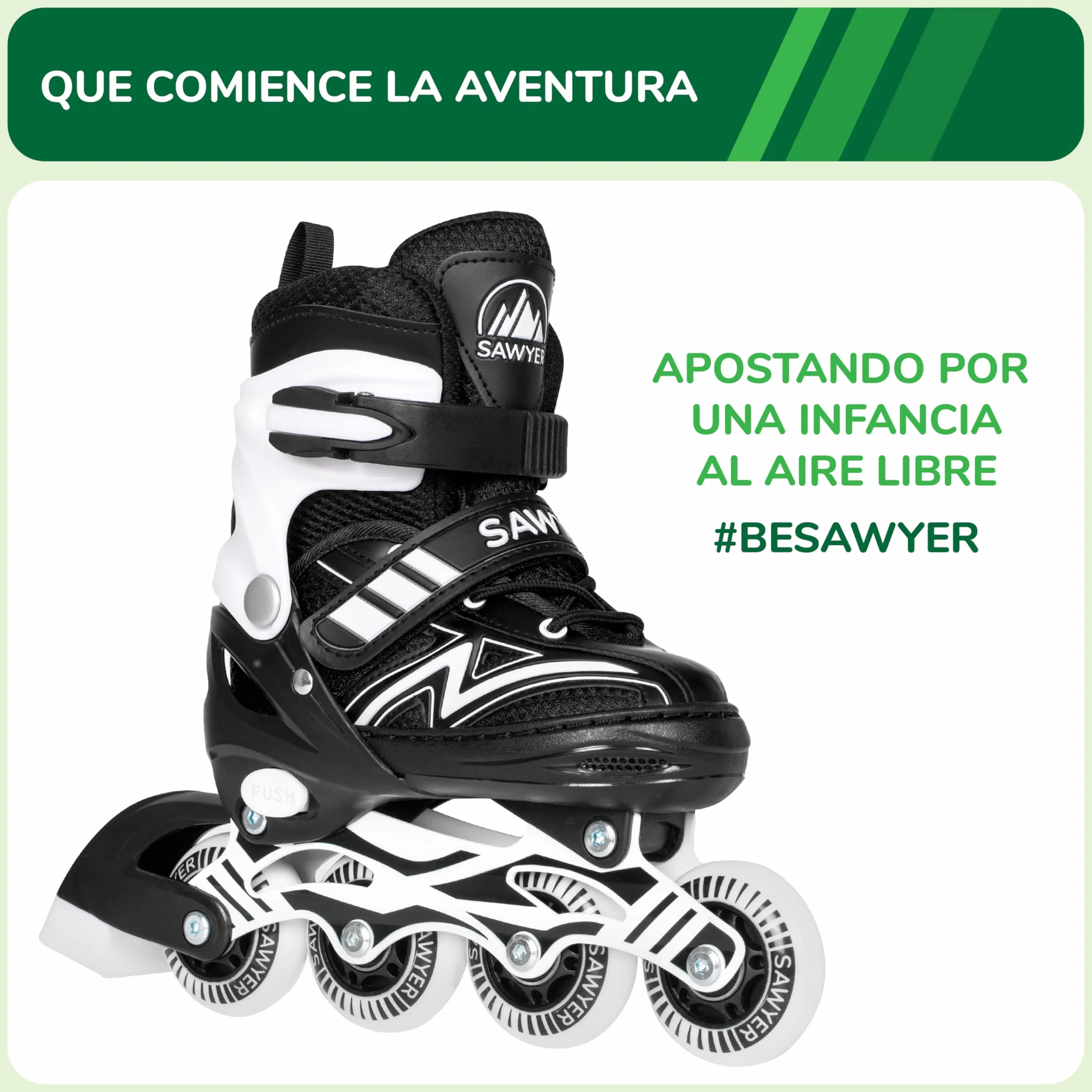 Patines en Línea Ajustables Tallas 27 a 38