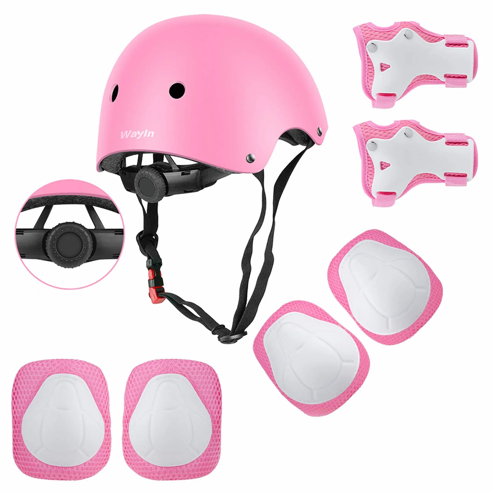 Wayin Casco y Rodilleras para Niños Bicicleta Monopatín Patinete