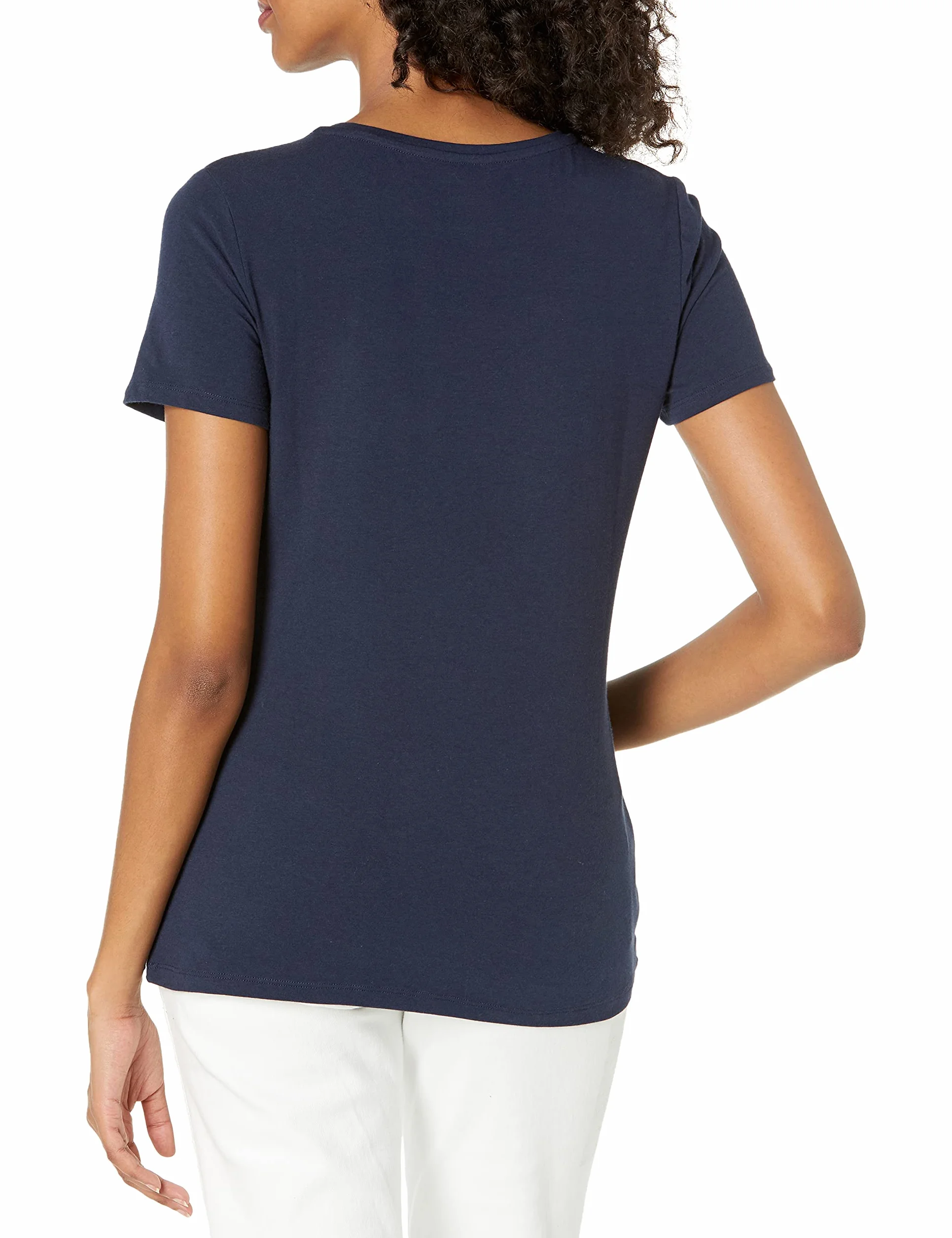 Amazon Essentials Camiseta Elástica Secado Rápido Manga Corta Cuello Redondo Mujer Gimnasio Paquete Múltiple