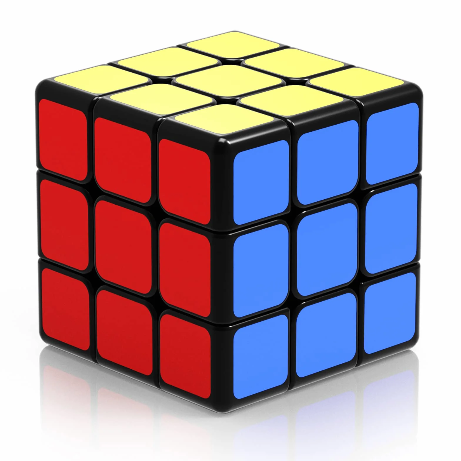 ROXENDA Cubo de Velocidad 3X3, Cubo Mágico 3X3X3 con Etiqueta Súper Duradera y Colores Vivos