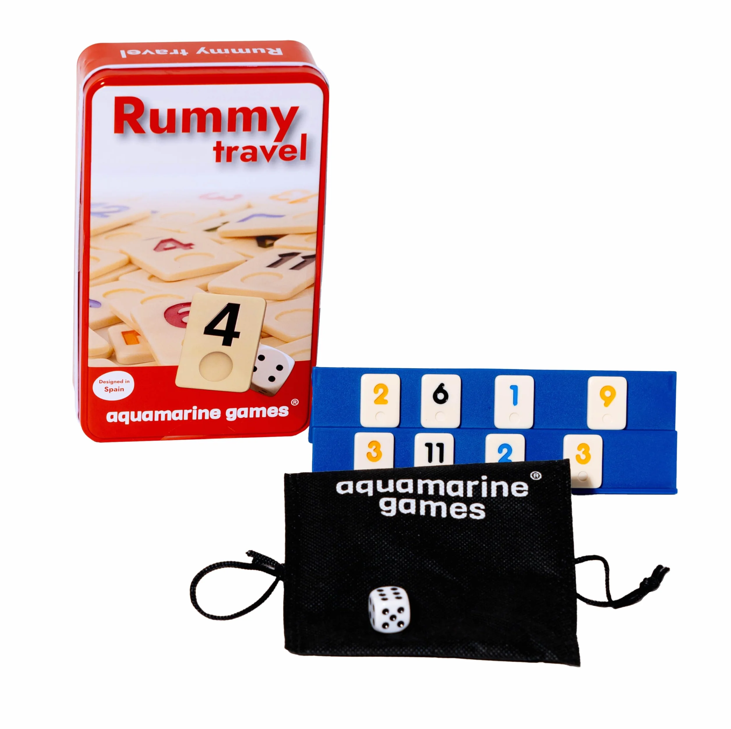 Travel Rummy 4 Jugadores Estuche de Metal