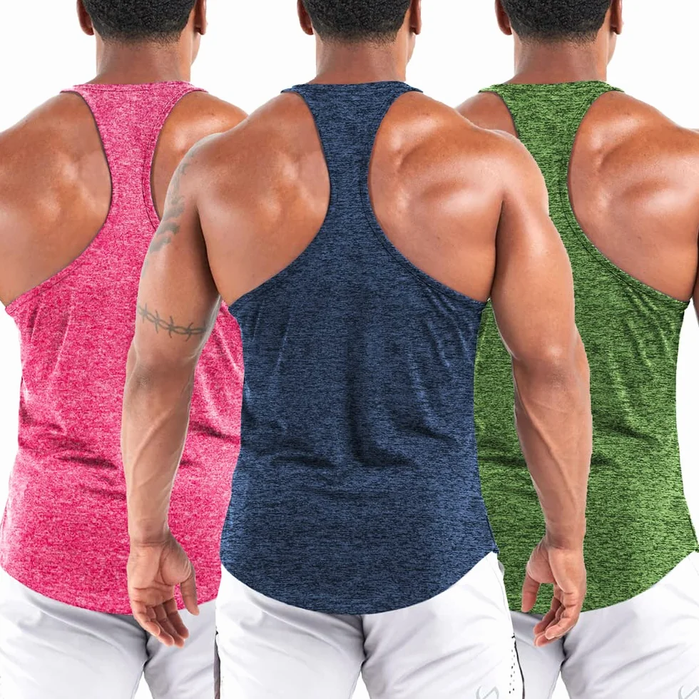 Camiseta Tirantes Entrenamiento Hombre Secado Rápido Culturismo Gimnasia
