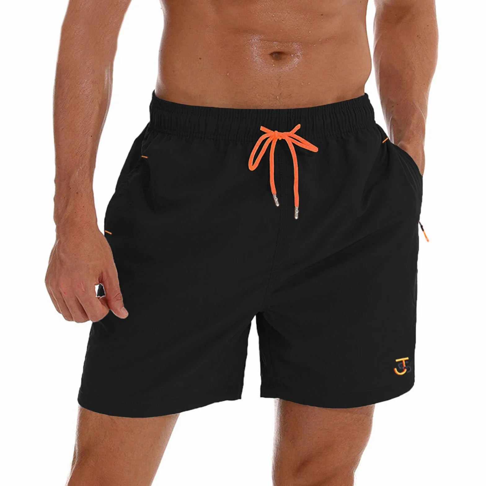 JustSun Bañador Hombre Cremallera Impermeable Secado Rápido Forro Malla