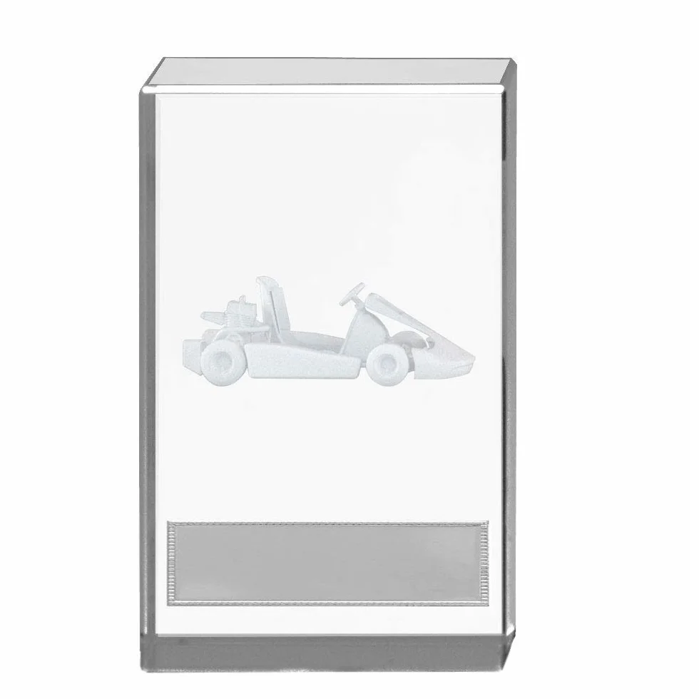 Cubo de Cristal Grabado 3D K9 10x5x5cm con Estuche