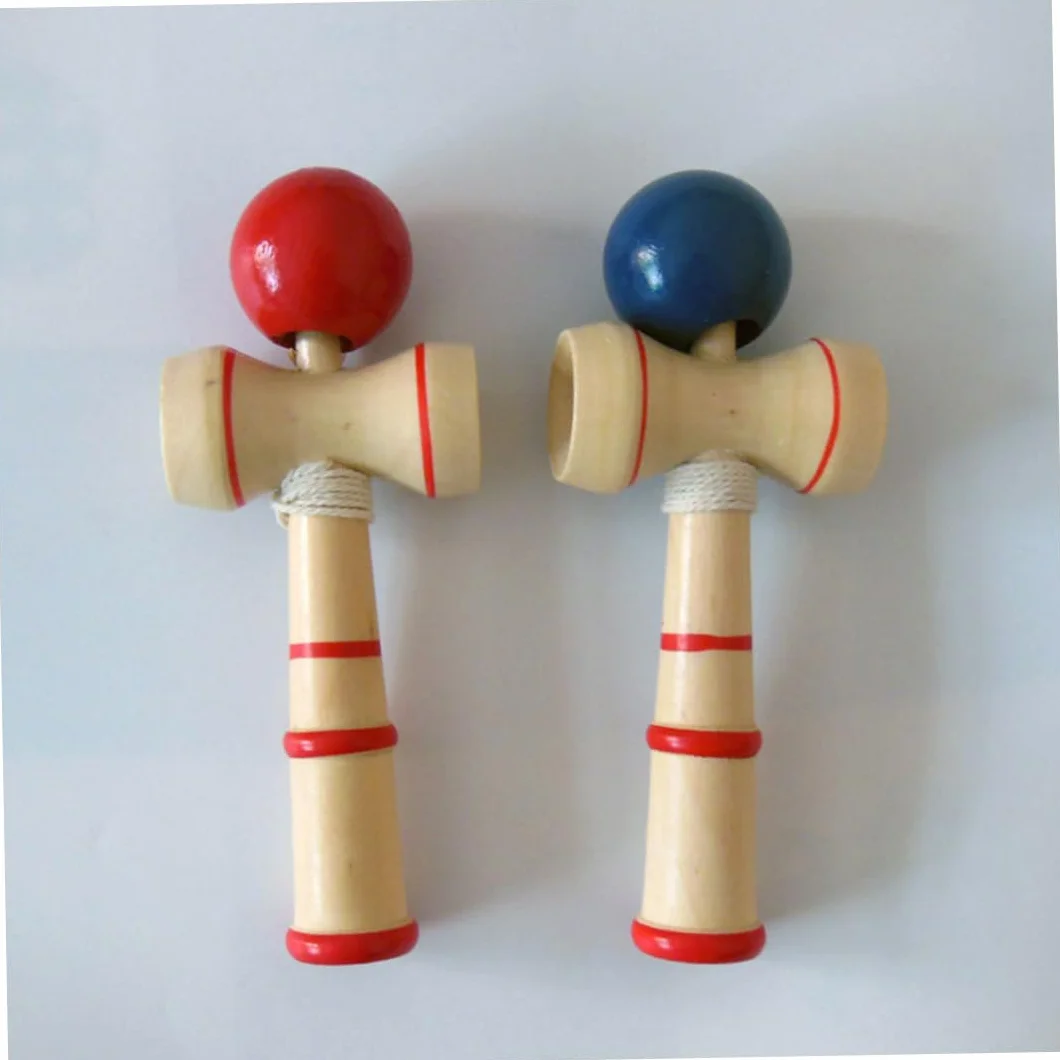 Kendama, Kendama de Madera, Juguete de Copa de Bola Azul, Juego de Habilidad de Equilibrio japonés clásico, Juguete de Habilidad de Madera, Juguetes japoneses