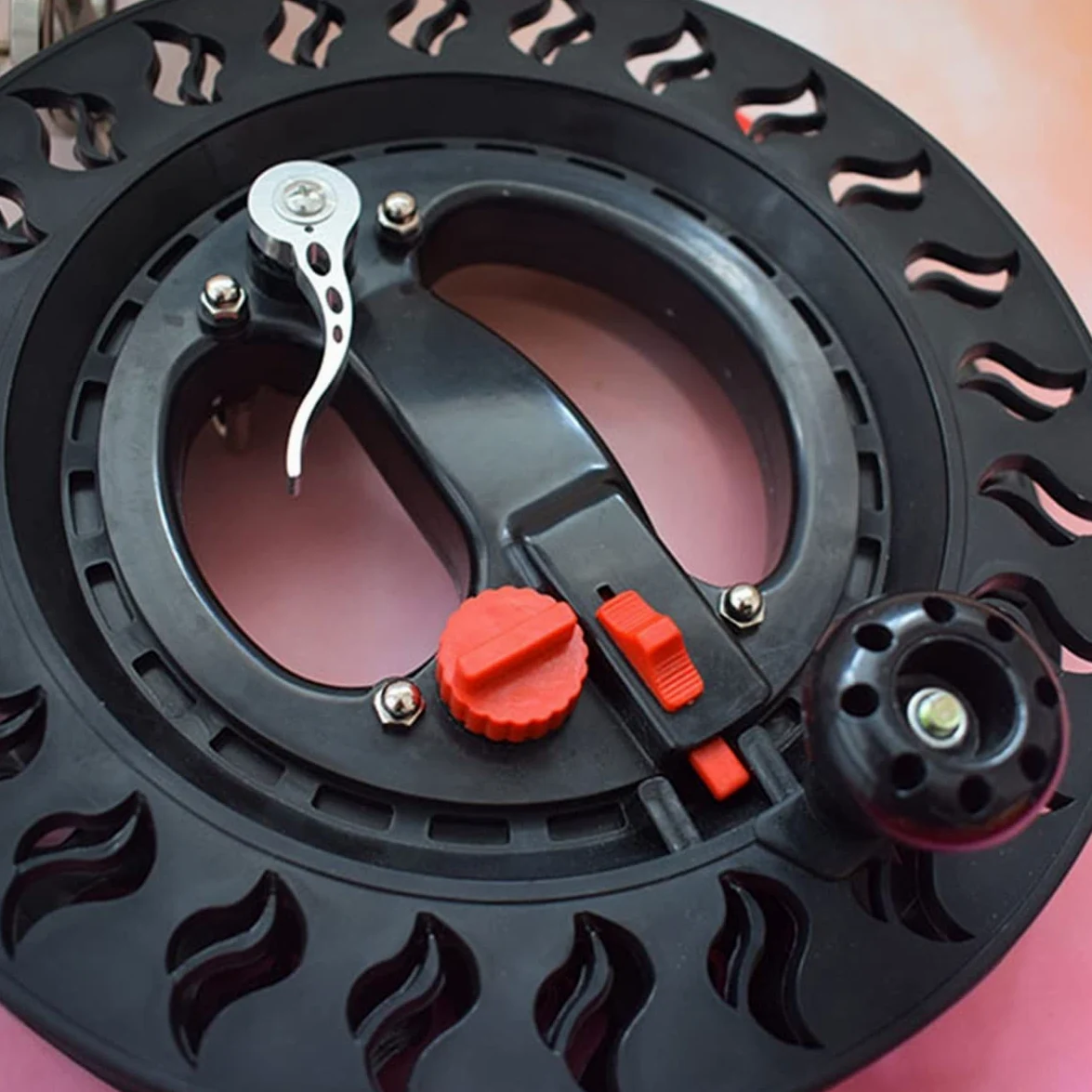 Carrete enrollador de línea para Cometas, Rueda de Agarre para Carrete de bobinado para niños y Adultos, Bloqueo Seguro, Accesorio Profesional y Duradero para Cometas (tamaño: 23 cm)