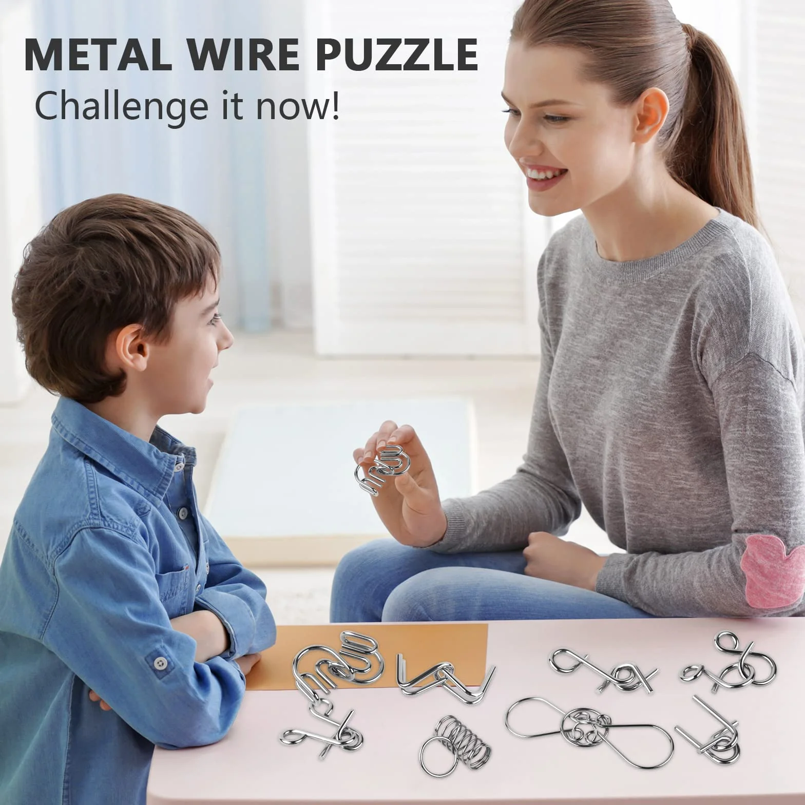 15 Piezas Rompecabezas de Metal, Juegos de Ingenio Rompecabezas Metal Classic Mini IQ Puzzle, Juguetes Inteligencia Educativos Regalo para Adultos Niños Adolescentes