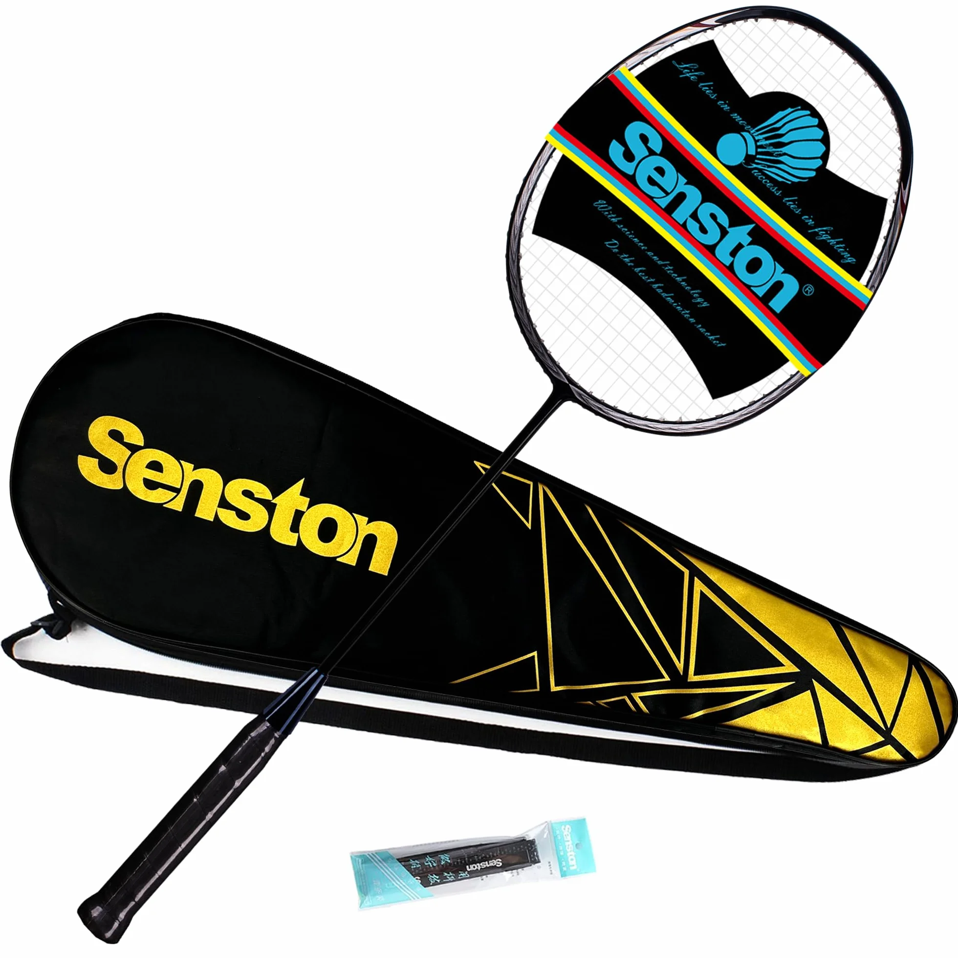 Senston N80 Grafito Raqueta de Bádminton Carbono Fibra con Bolsa