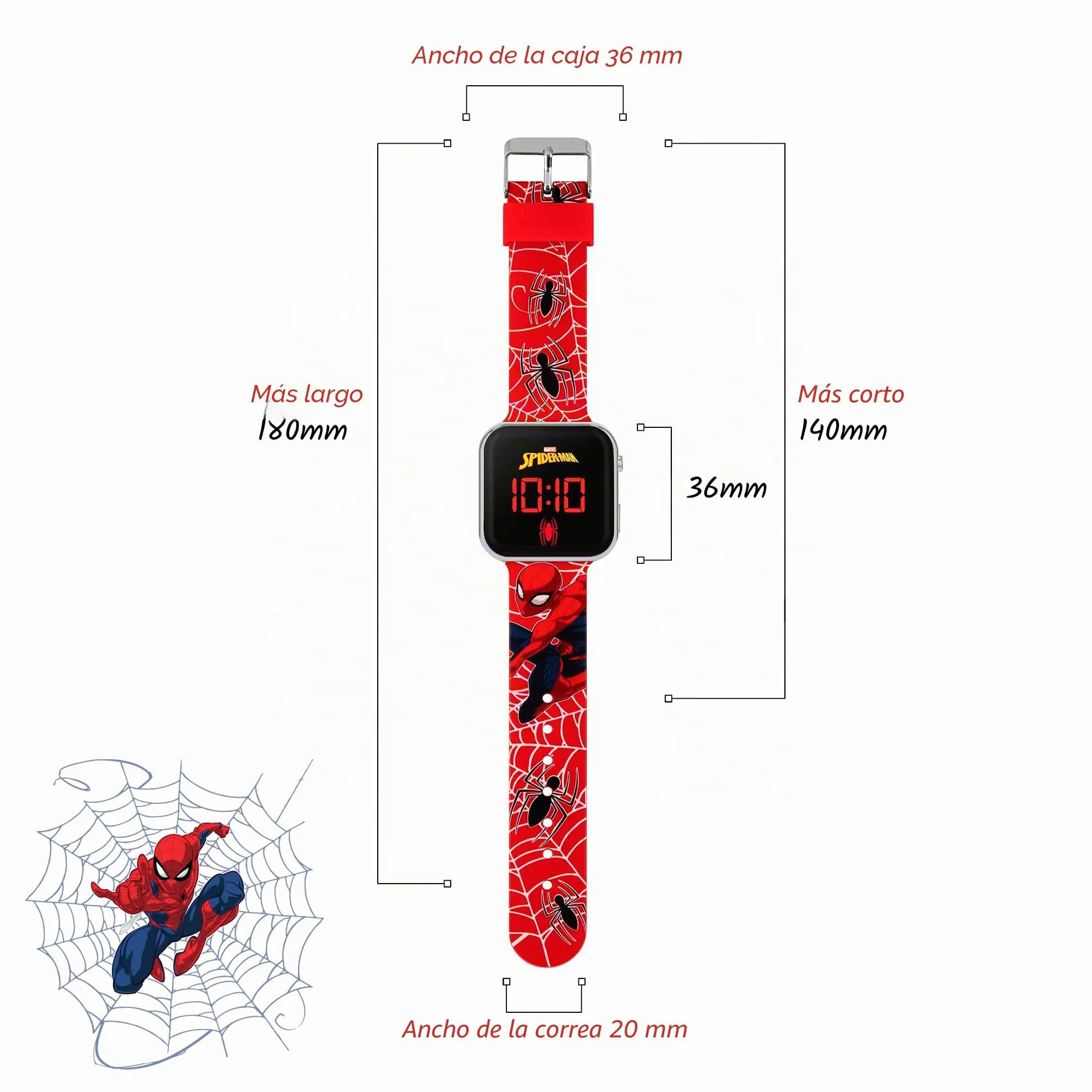 Spiderman Reloj de Pulsera SPD4719ARG