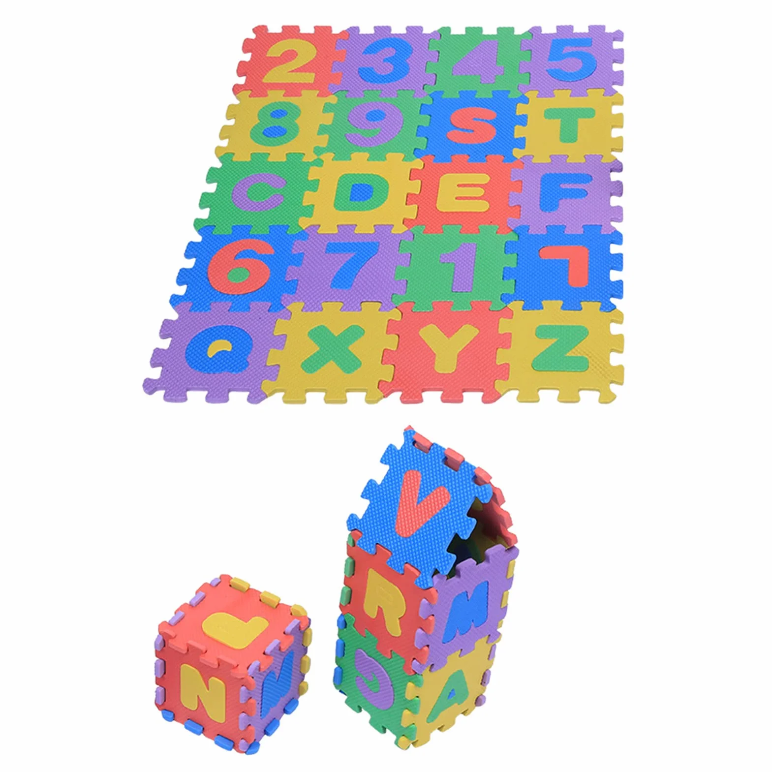 Alfombra de Juego de Espuma EVA Suave para Bebés y Niños, Alfombra de Aprendizaje de Números y Letras, Duradera y Segura, para Niños, Color Aleatorio
