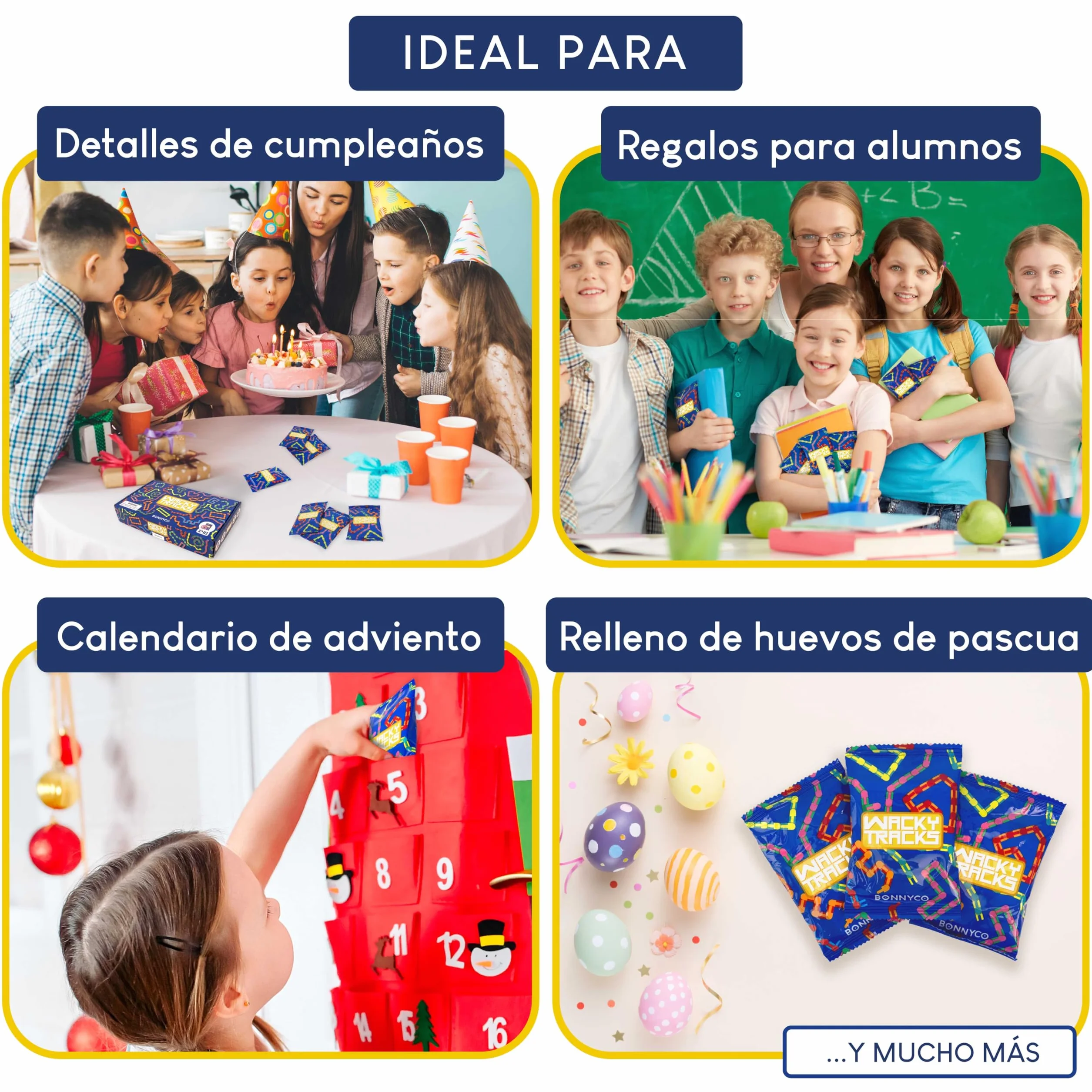 BONNYCO Wacky Tracks Pack 40 Juguetes Sensoriales Regalo Niños 3-12 Años Antiestrés