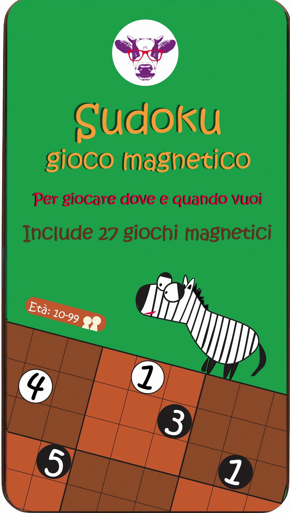 Purple Cow Sudoku Magnetic Gra Verde 7290016026962