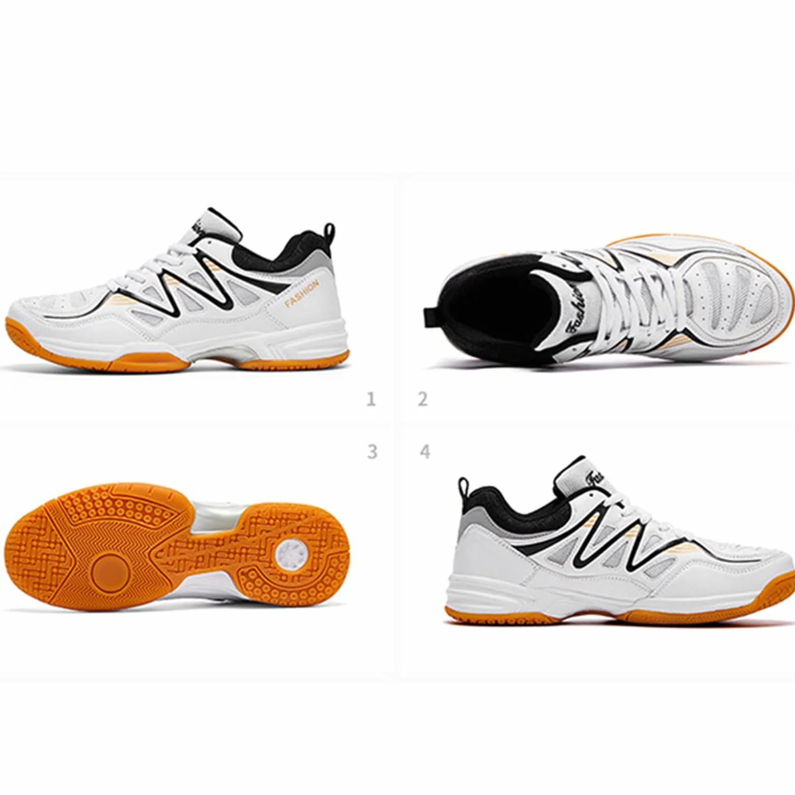 Zapatillas De Tenis Bádminton para Hombres Zapatos Entrenamiento Interior Anti-Slip Liviano Voleibol Raqueta Blanco 42 EU