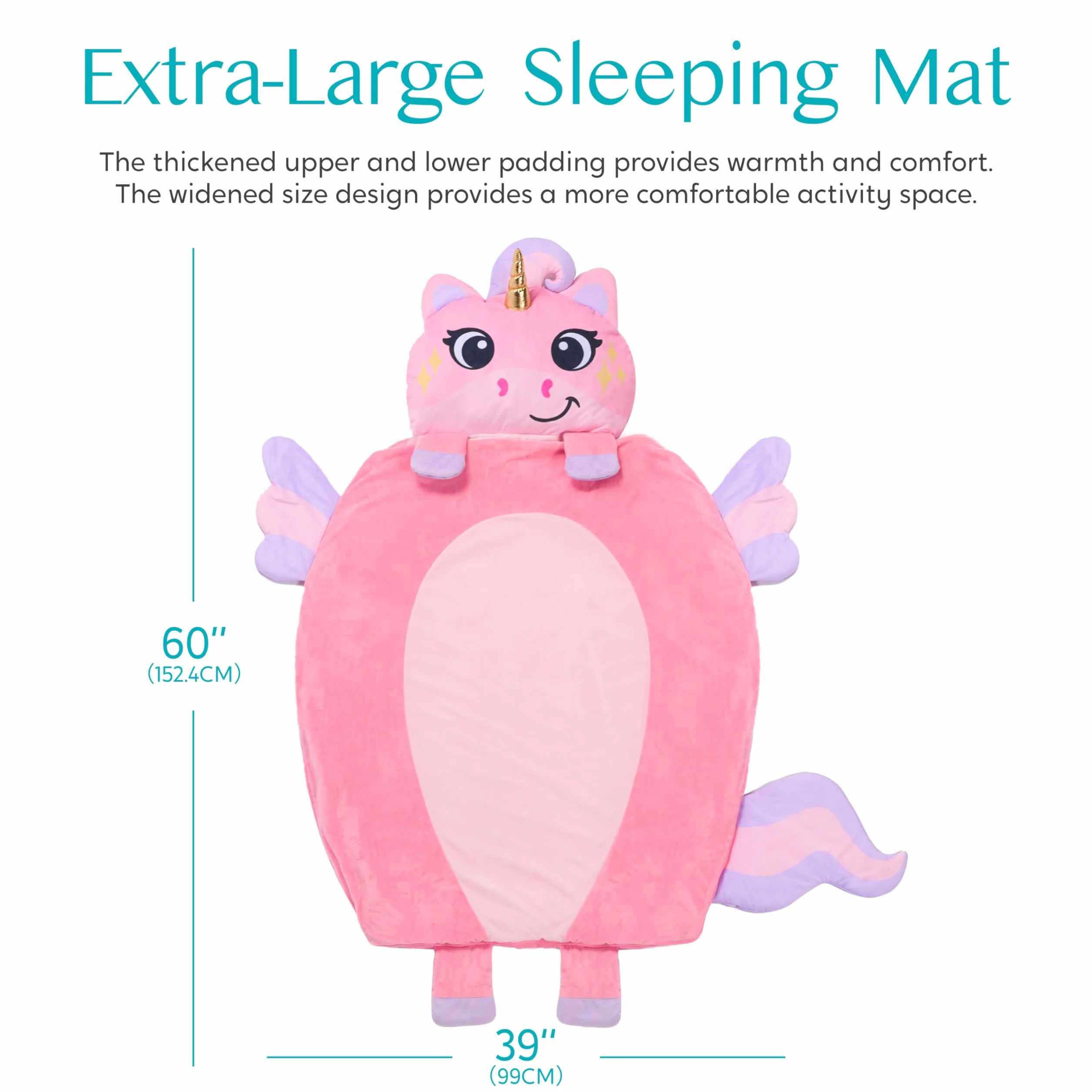 JOIEDOMI -Colchoneta para Siesta para niños pequeños de 152 x 99 cm con Almohada y Manta para niños en Edad Preescolar a Partir de 3 años - Saco de Dormir para niños