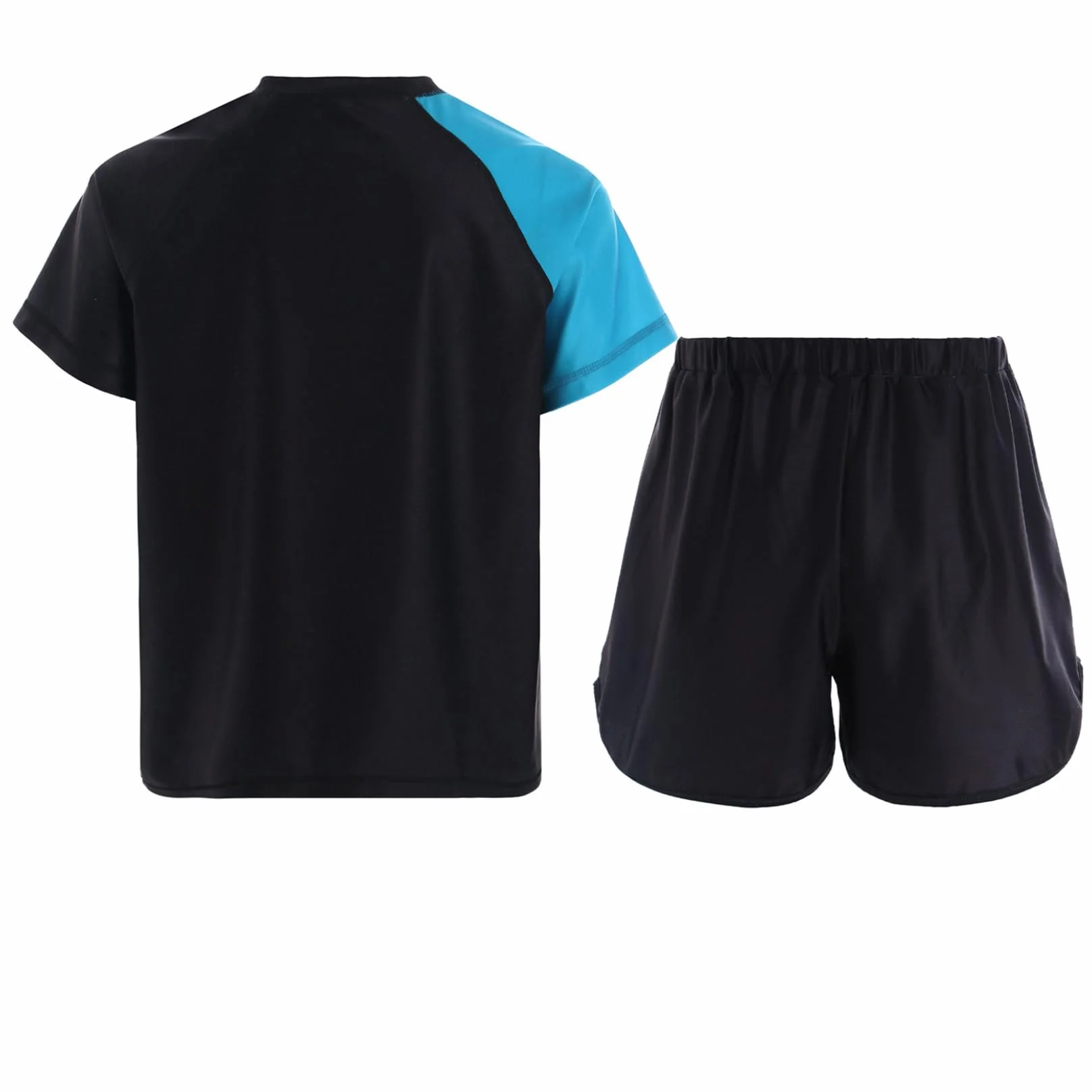 Runhomal Conjunto de niño Camiseta y pantalones cortos de boxeo tailandés Combat MMA Entrenamiento deportivo 5-16