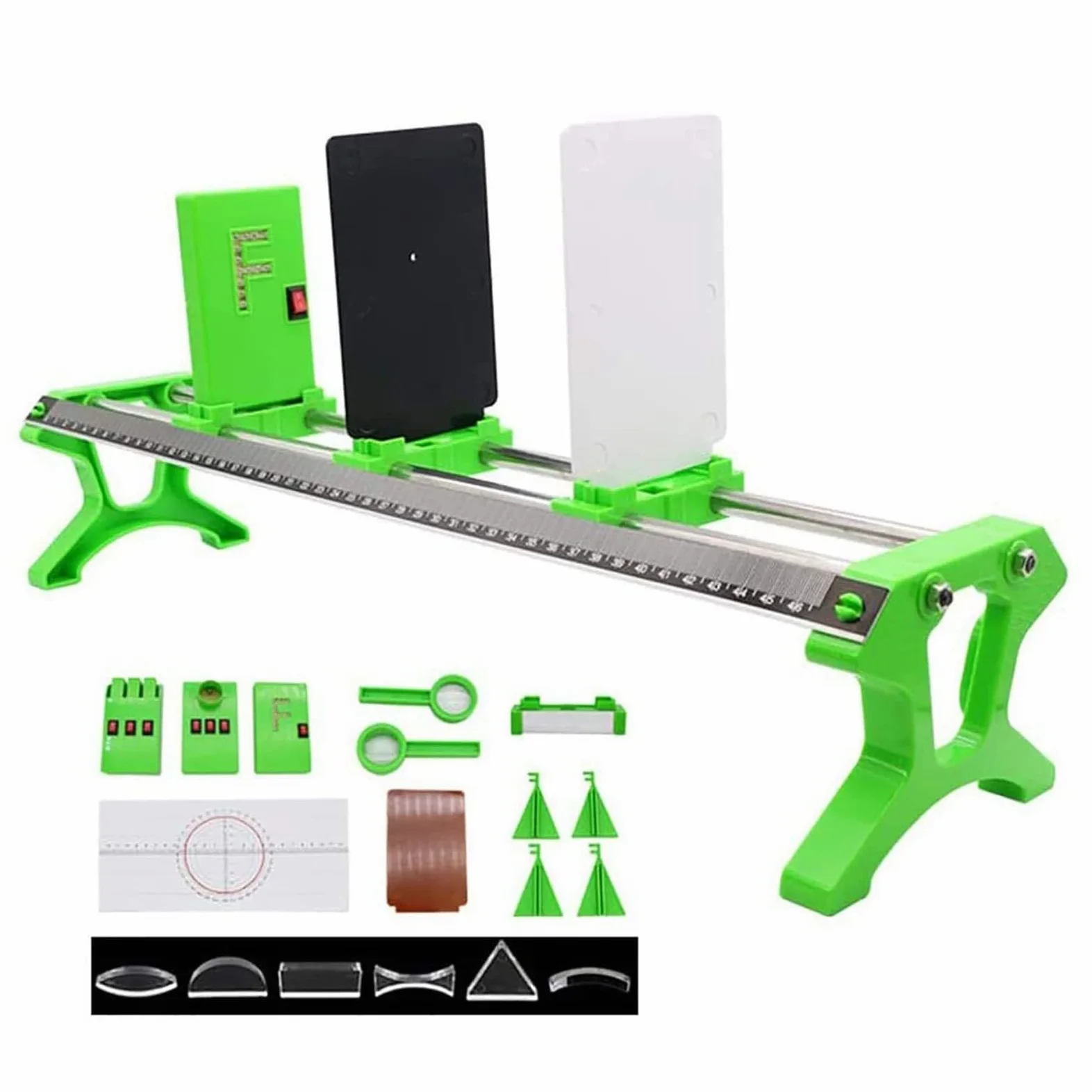 Equipo De Laboratorio Científico, Banco Óptico, Lente, Conjunto De Imágenes De Orificios Pequeños, Material Didáctico Físico Óptico, Equipo De Experimentación Científica Óptica