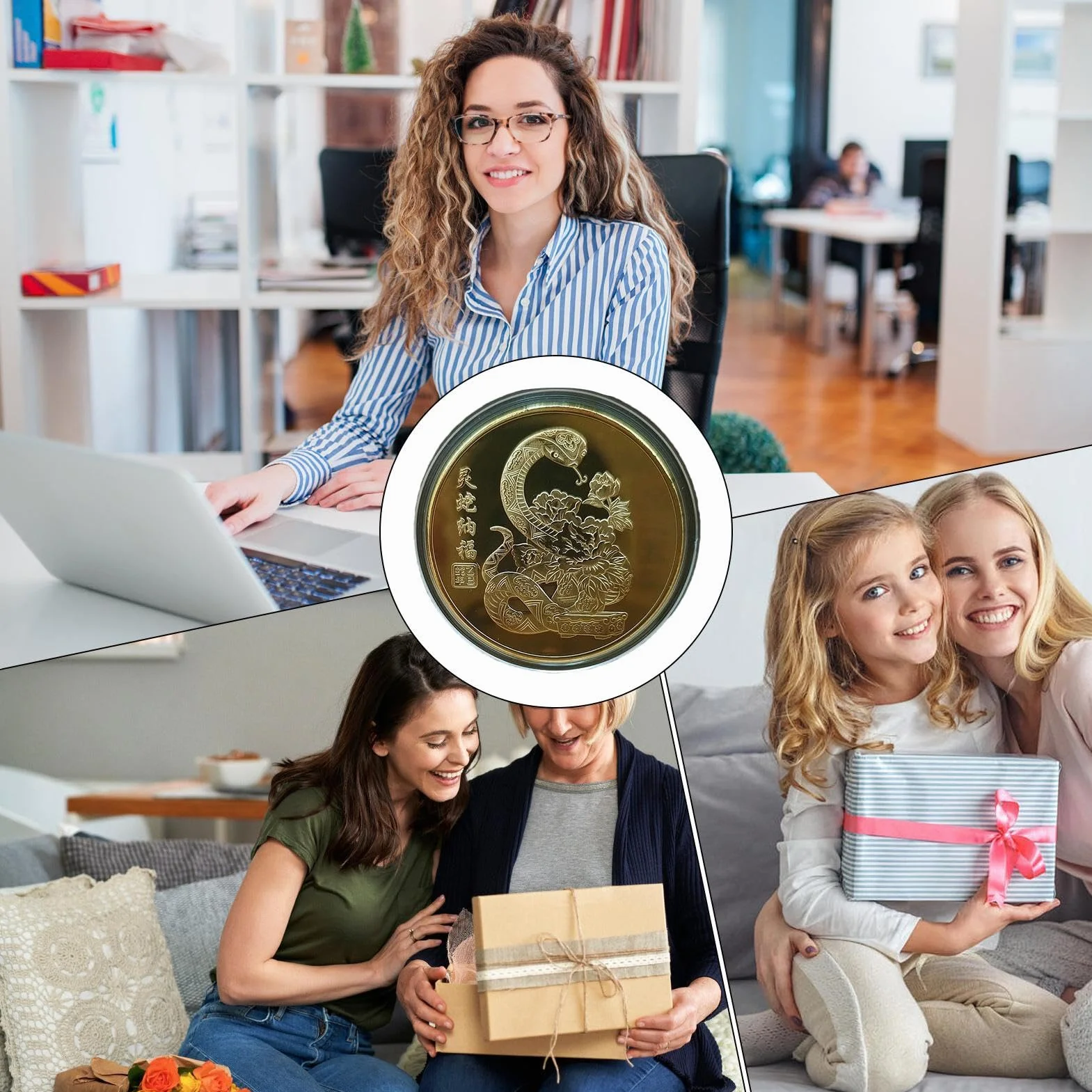 Moneda de la Suerte, Moneda de Buena Suerte - Moneda de Metal portátil de Año Nuevo | Conmemoración Coleccionable, Moneda de desafío del año Lunar, Recuerdo Chino para enriquecer a los coleccionistas