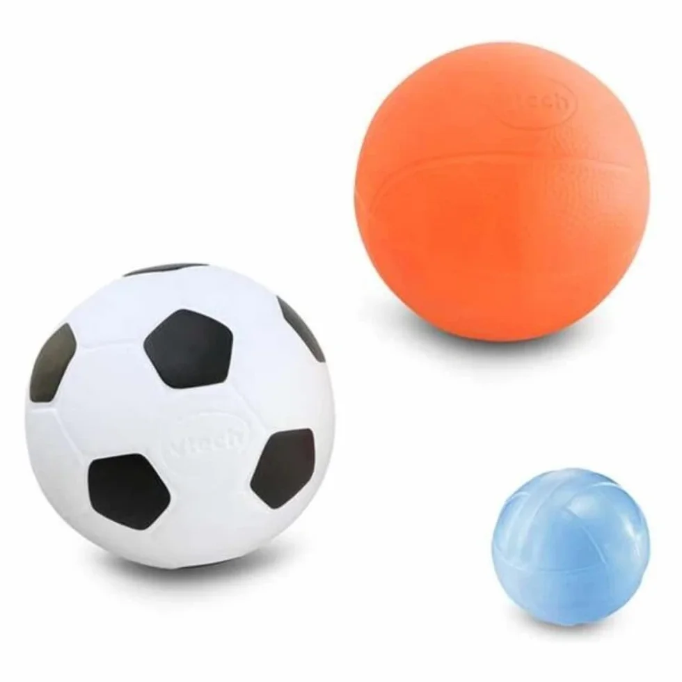 VTech Baby Centro de Deportes Basket-GOL Portería fútbol Canasta Baloncesto Diana Efectos Especiales respuestas interactivas Tres Pelotas Marcador LED versión ESP