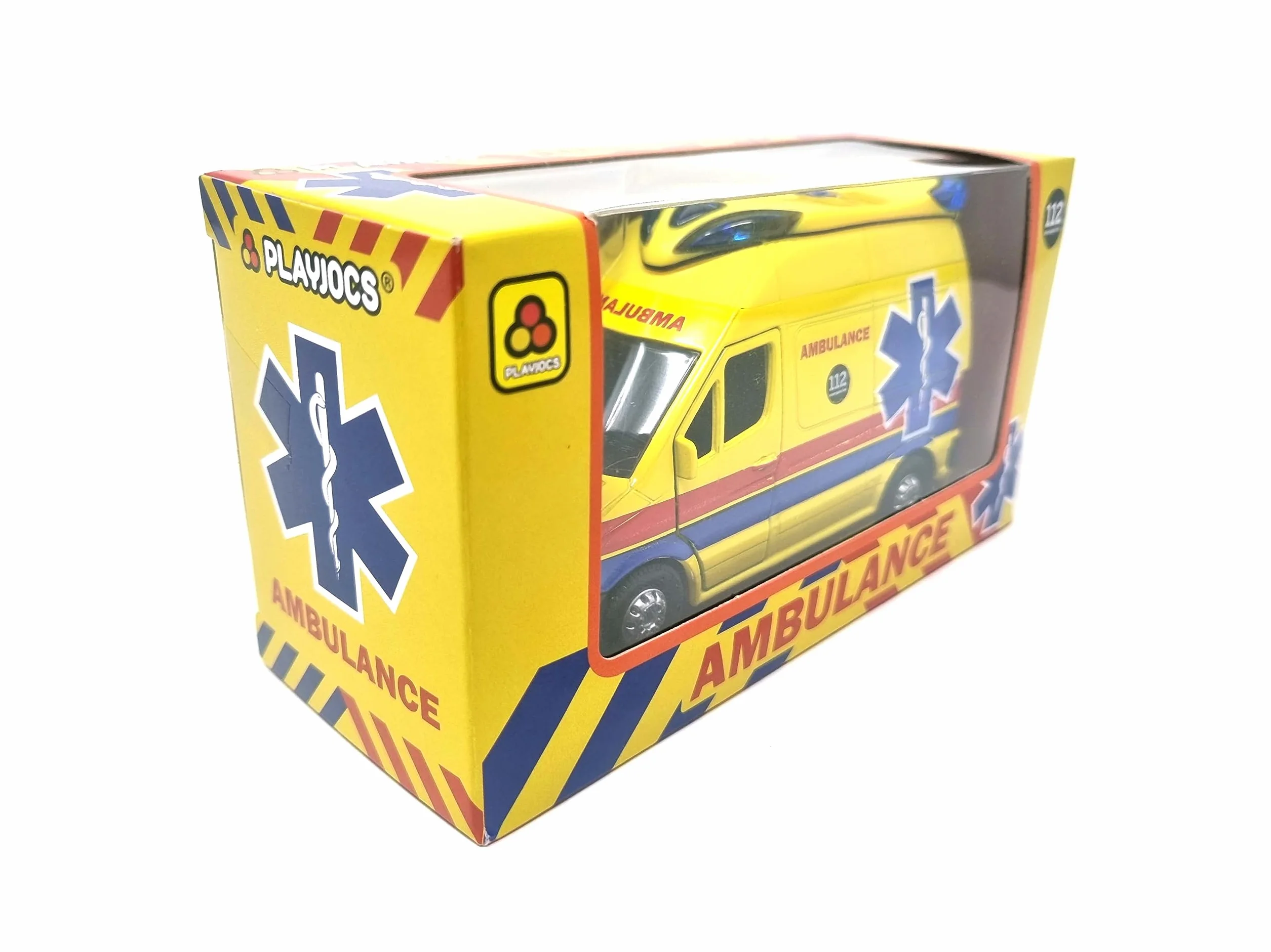 PLAYJOCS GT-8174 Ambulance.Vehículo metálico, Juguete para niños y coleccionistas.