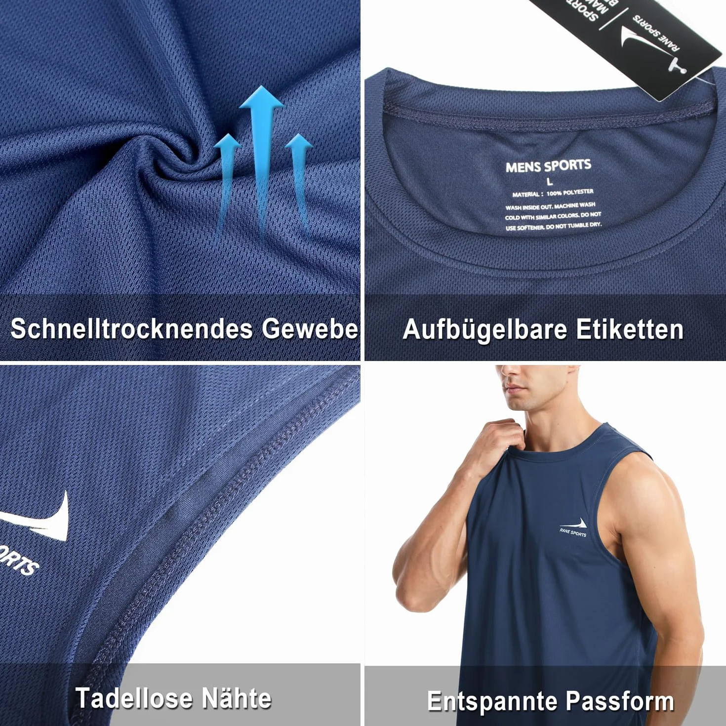 Camiseta de Tirantes para Hombre Gimnasio Muscular Fitness Tanques sin Mangas