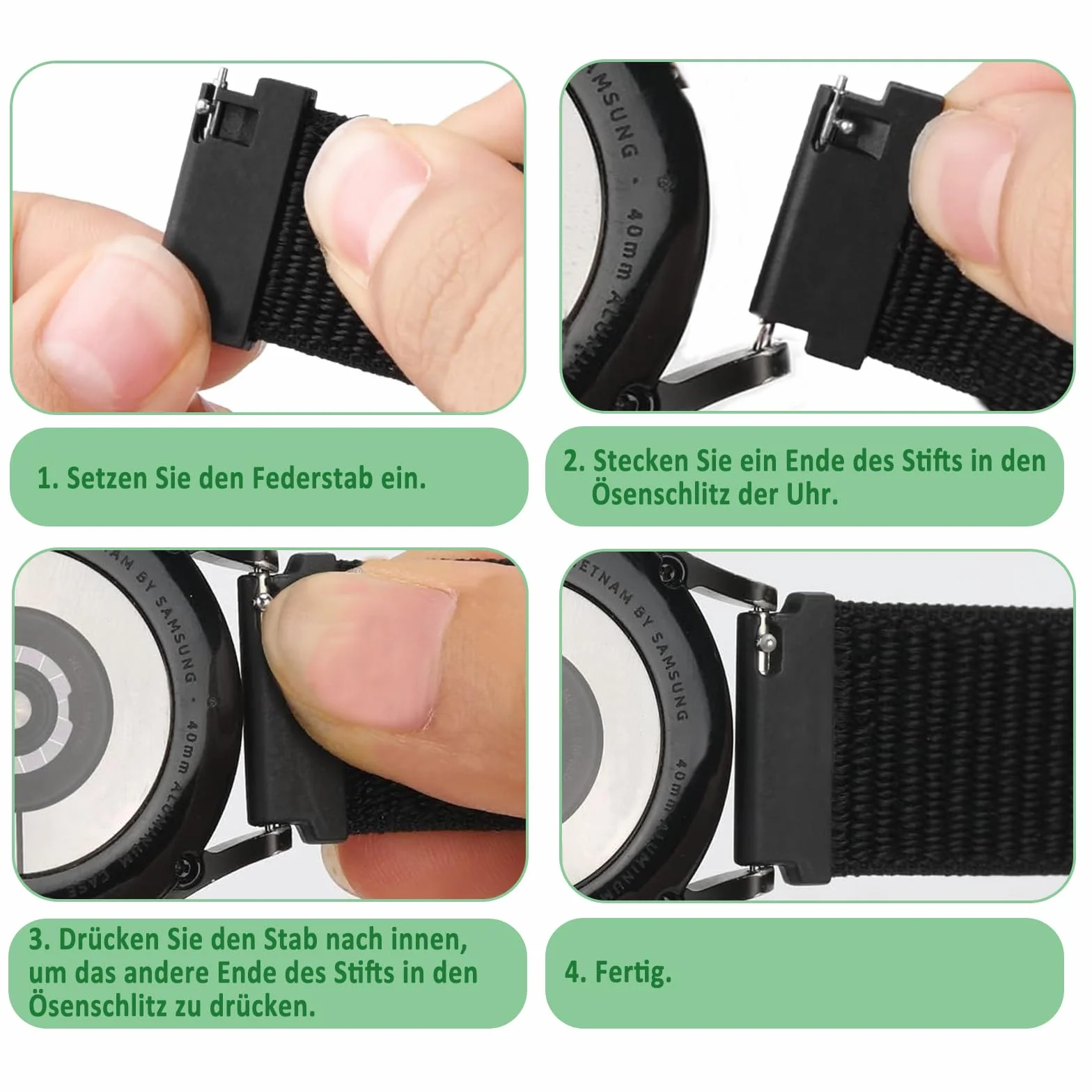 Correas de Repuesto para Relojes Inteligentes para niños, Nailon 20 mm, Cierre Rápido
