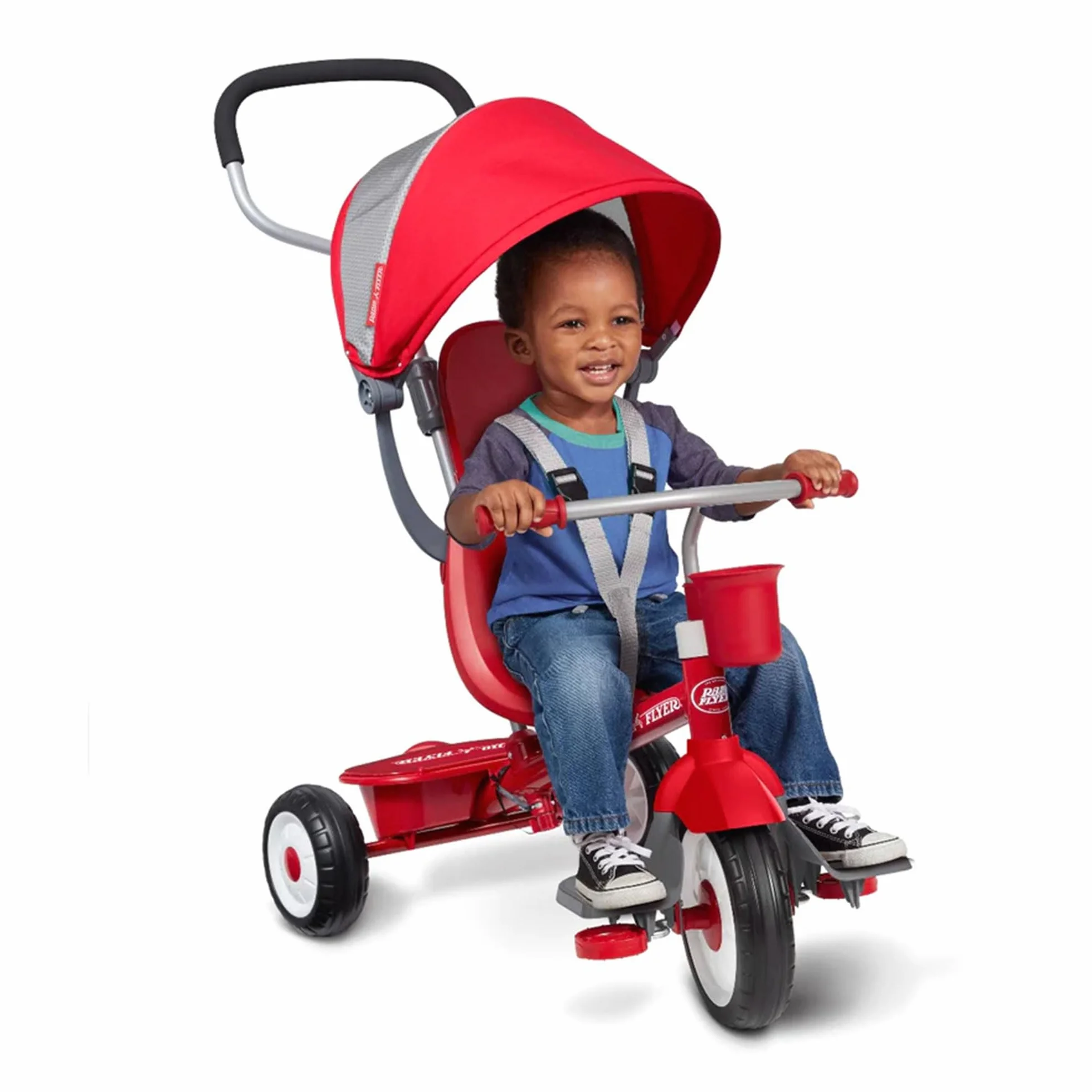 Radio Flyer Triciclo Stroll 'N 4 en 1 para niños de 9 meses a 5 años