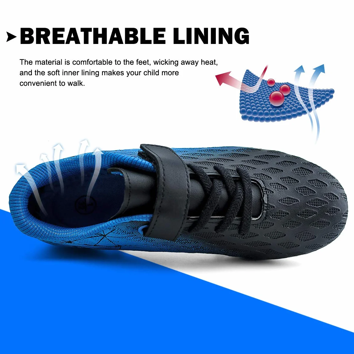 JABASIC Kids Firm Ground Botas de Fútbol para Niños y Niñas