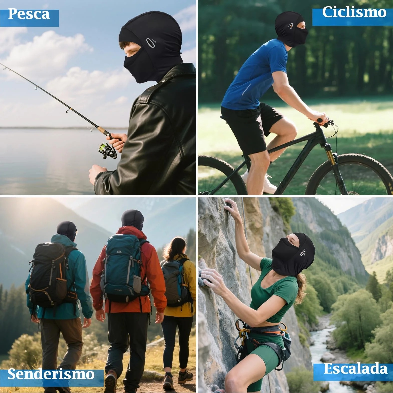 Kiiwah Pasamontañas Verano Transpirable Balaclava Moto Protección Solar Sotocasco Fino Hombre Mujer Motocicleta Ciclismo