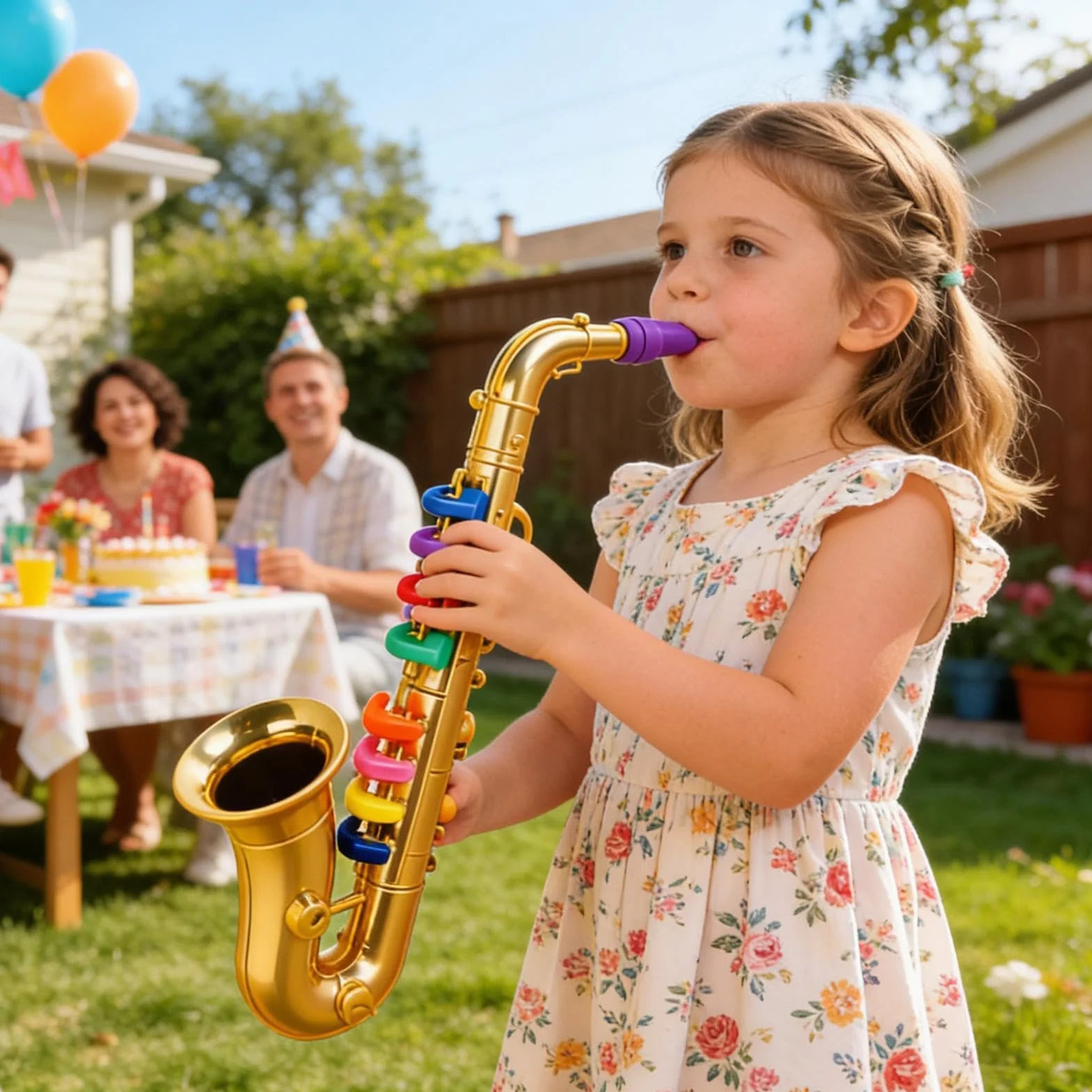 Saxofón de para Niños | Instrumento Musical Infantil | Educativo para Aprender Música | para Regalo de Cumpleaños, , Actuaciones Escolares y Juego de Roles